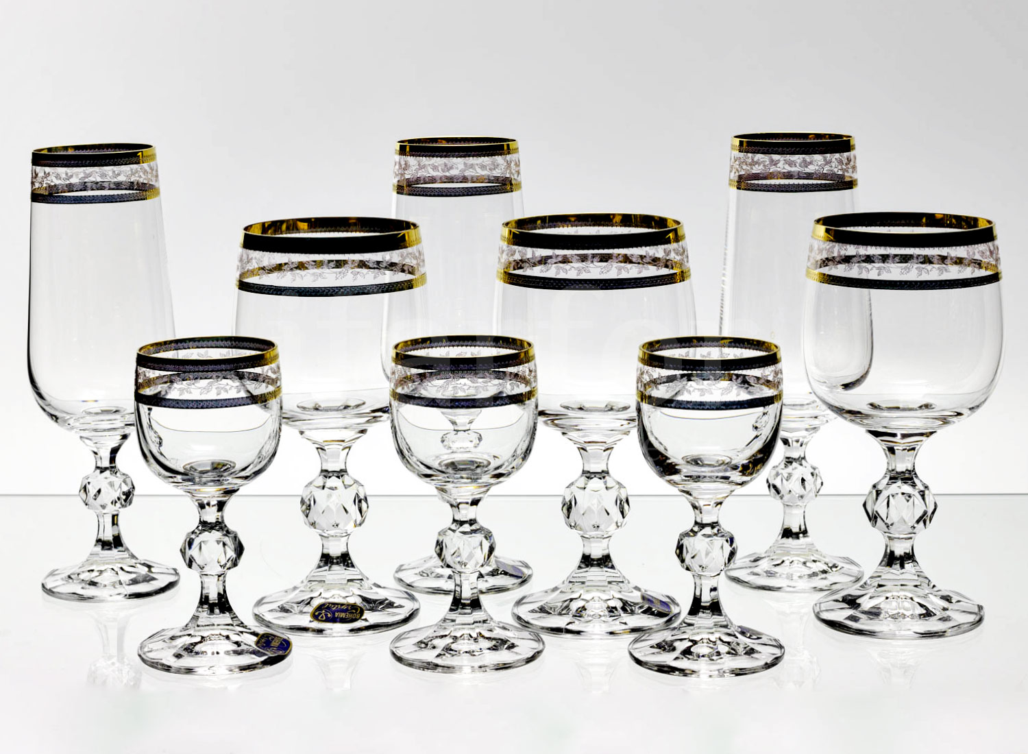 Набор фужеров «Золотой лист» 6/18