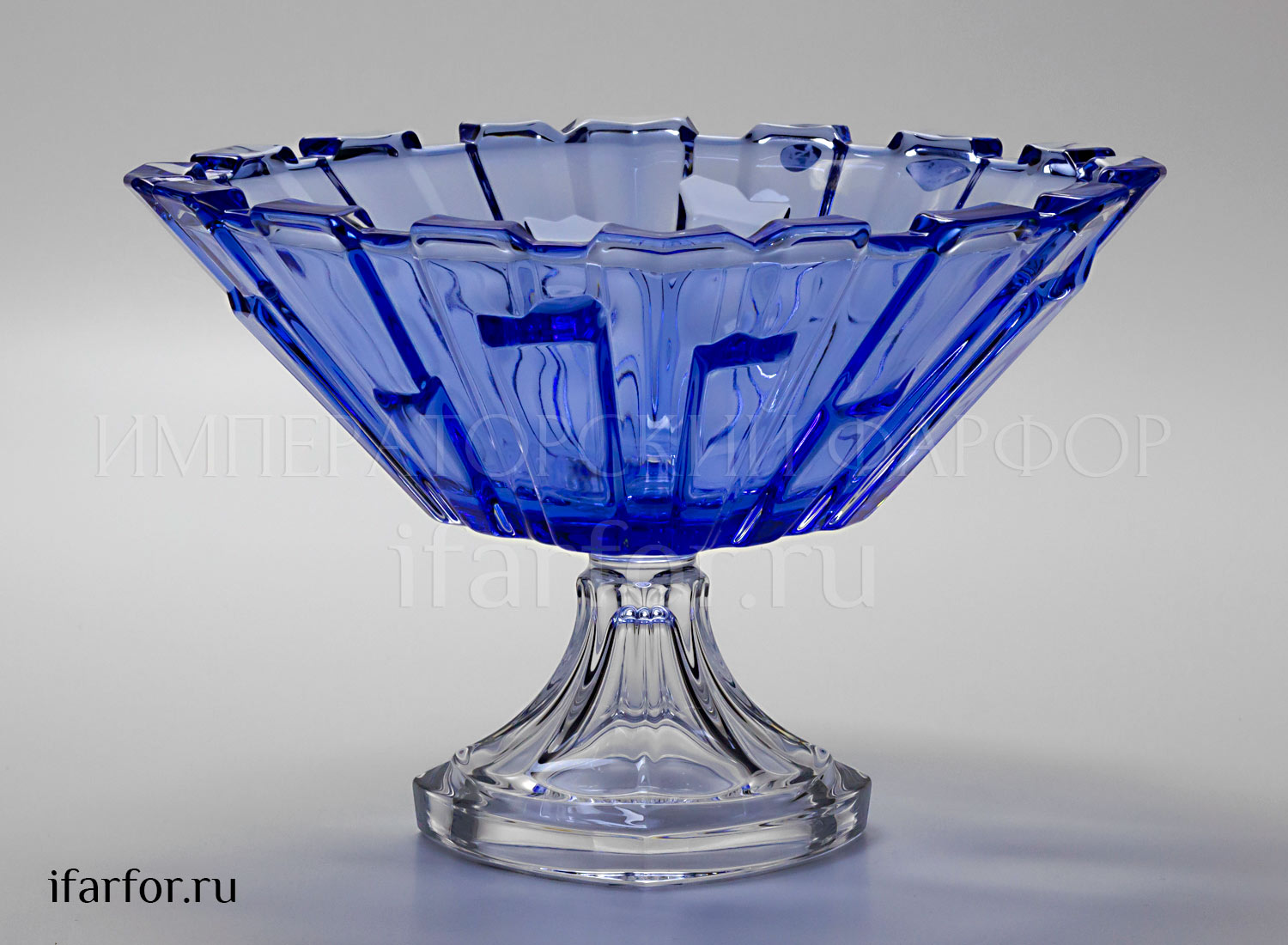 Ваза для фруктов на ножке «Синий»