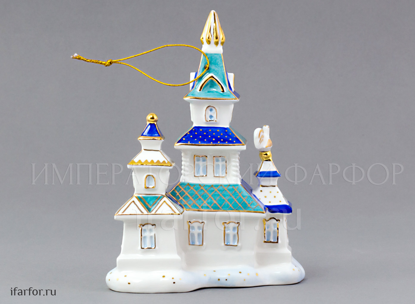 Елочная игрушка «Теремок с башенкой»