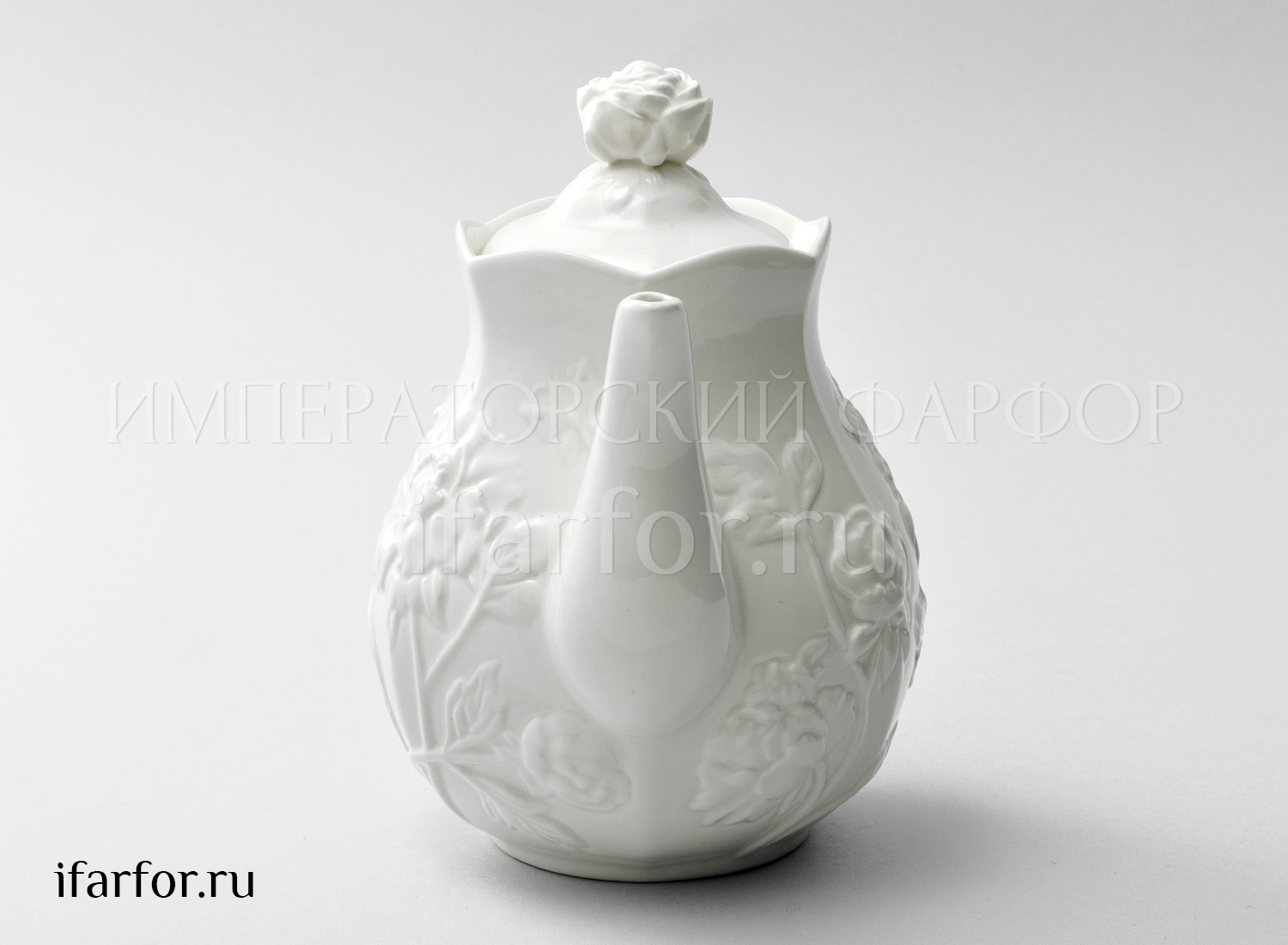 Чайник заварочный «Цветочный рельеф Ivory»