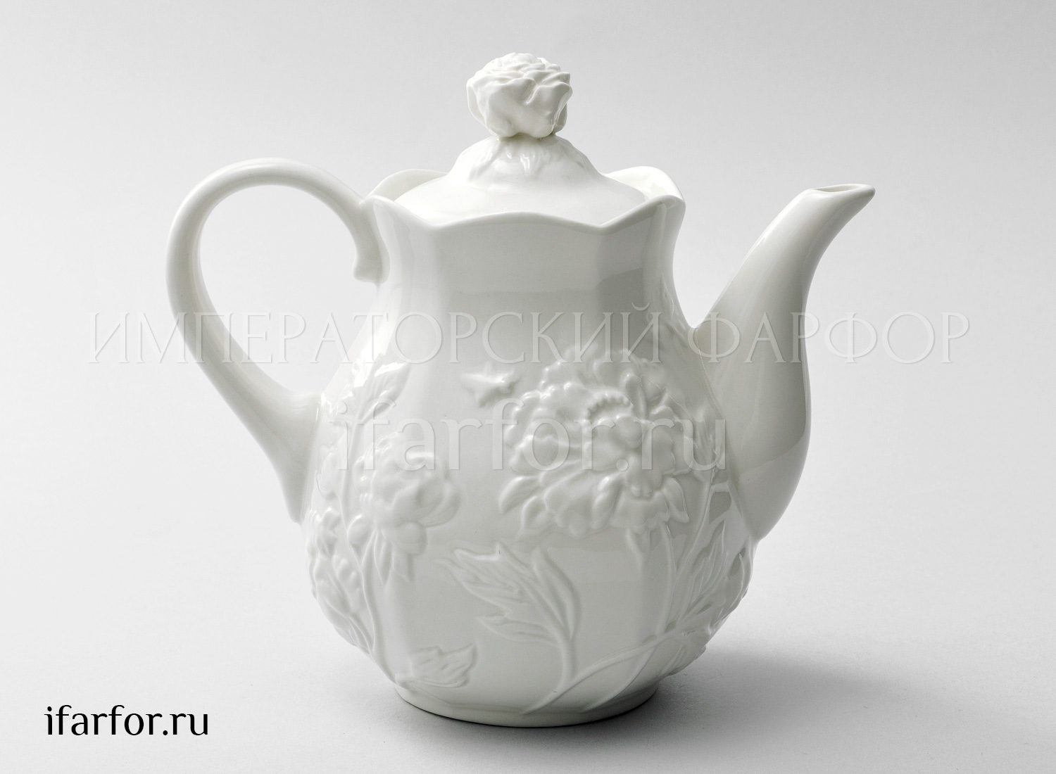 Чайник заварочный «Цветочный рельеф Ivory»
