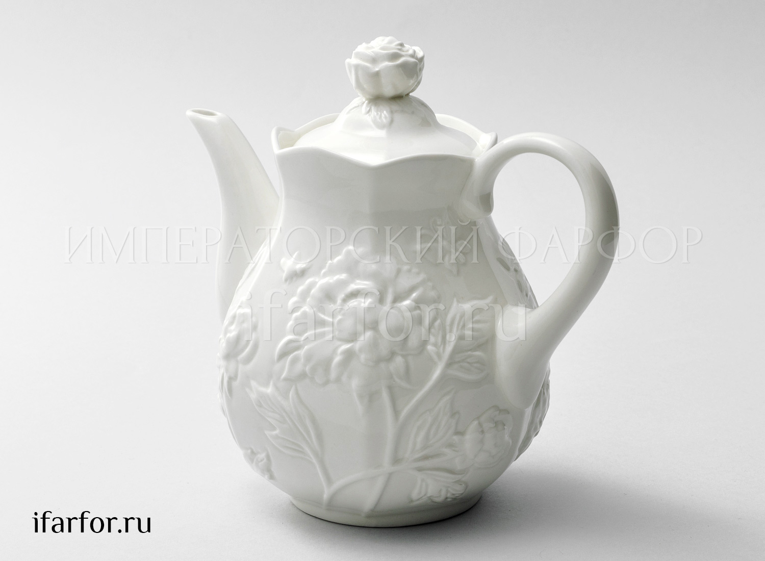 Чайник заварочный «Цветочный рельеф Ivory»