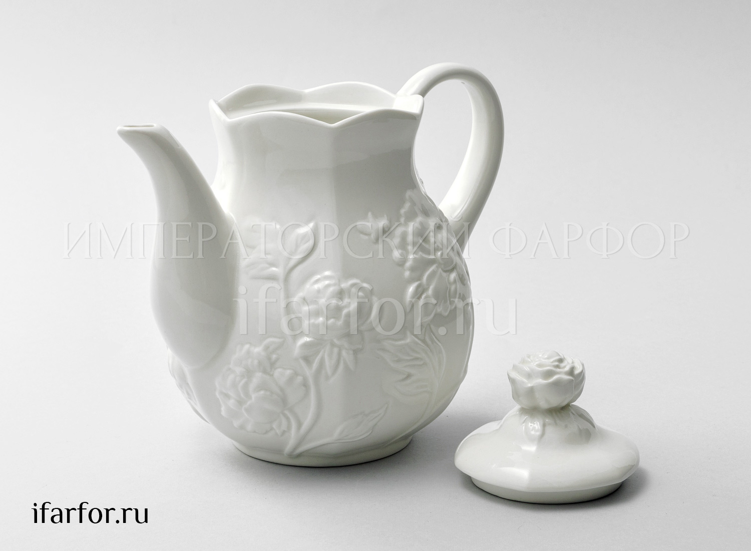 Чайник заварочный «Цветочный рельеф Ivory»