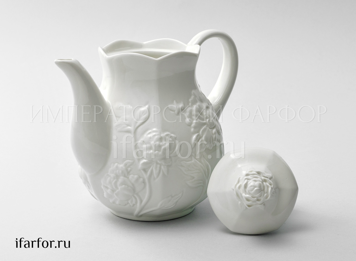 Чайник заварочный «Цветочный рельеф Ivory»