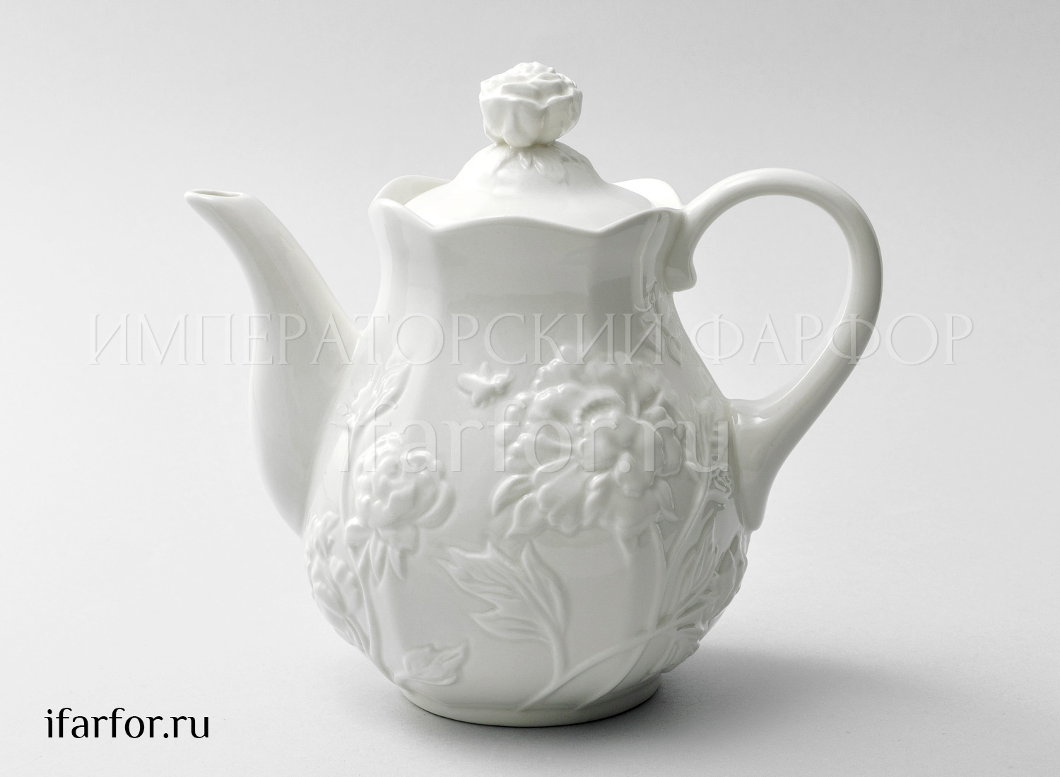 Чайник заварочный «Цветочный рельеф Ivory»