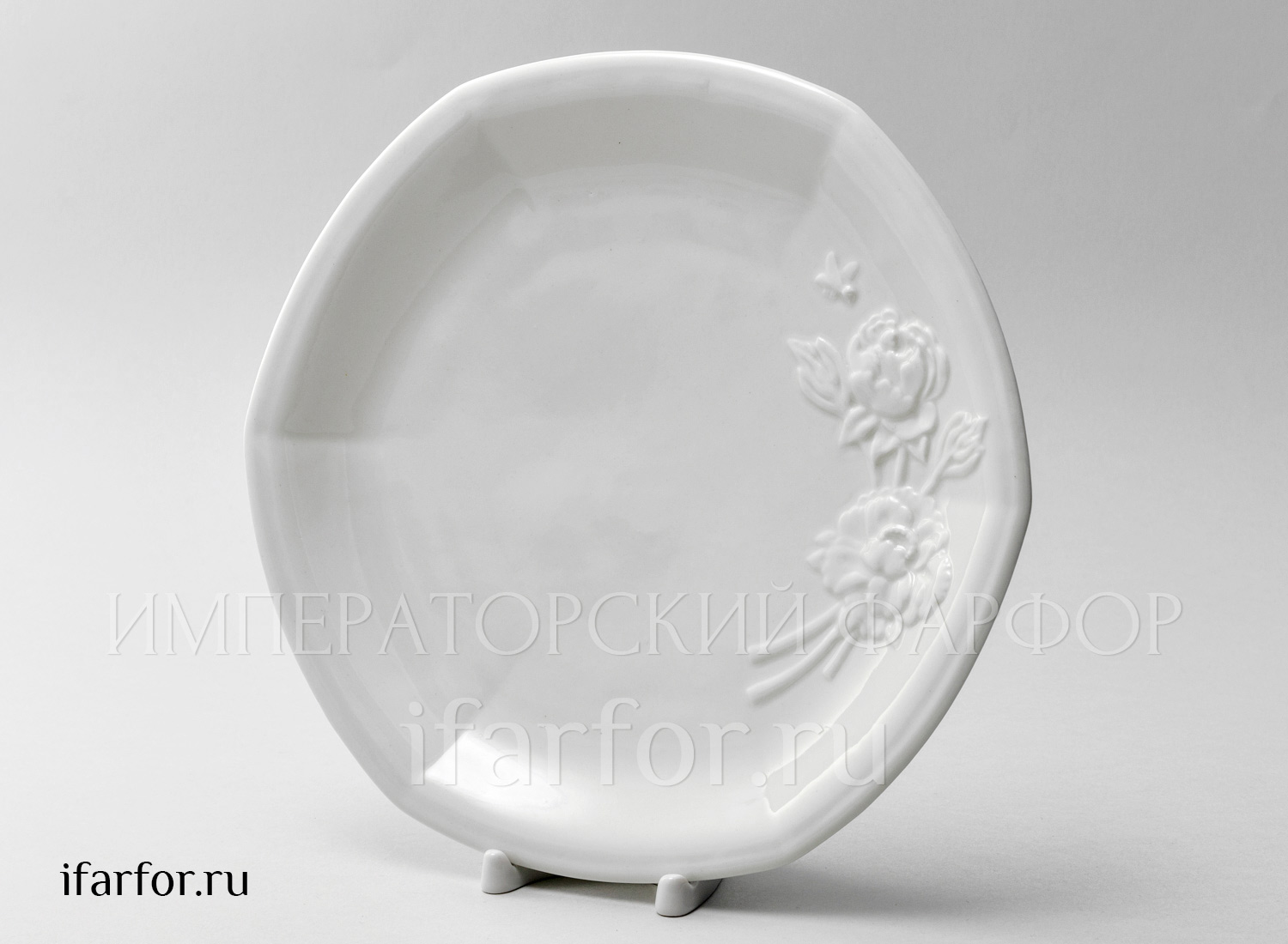 Блюдо круглое «Цветочный рельеф Ivory»