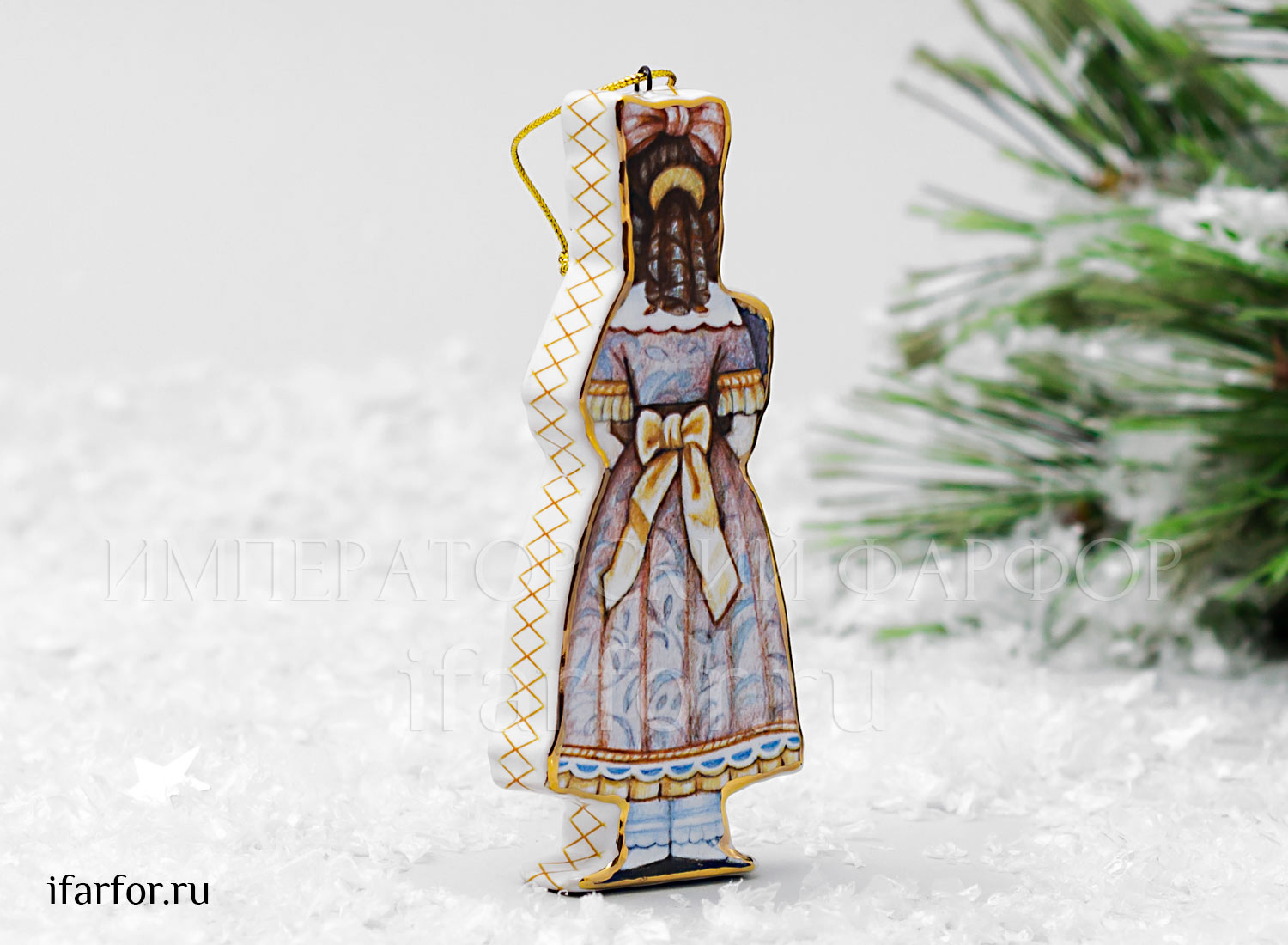 Елочная игрушка «Девочка со щелкунчиком»
