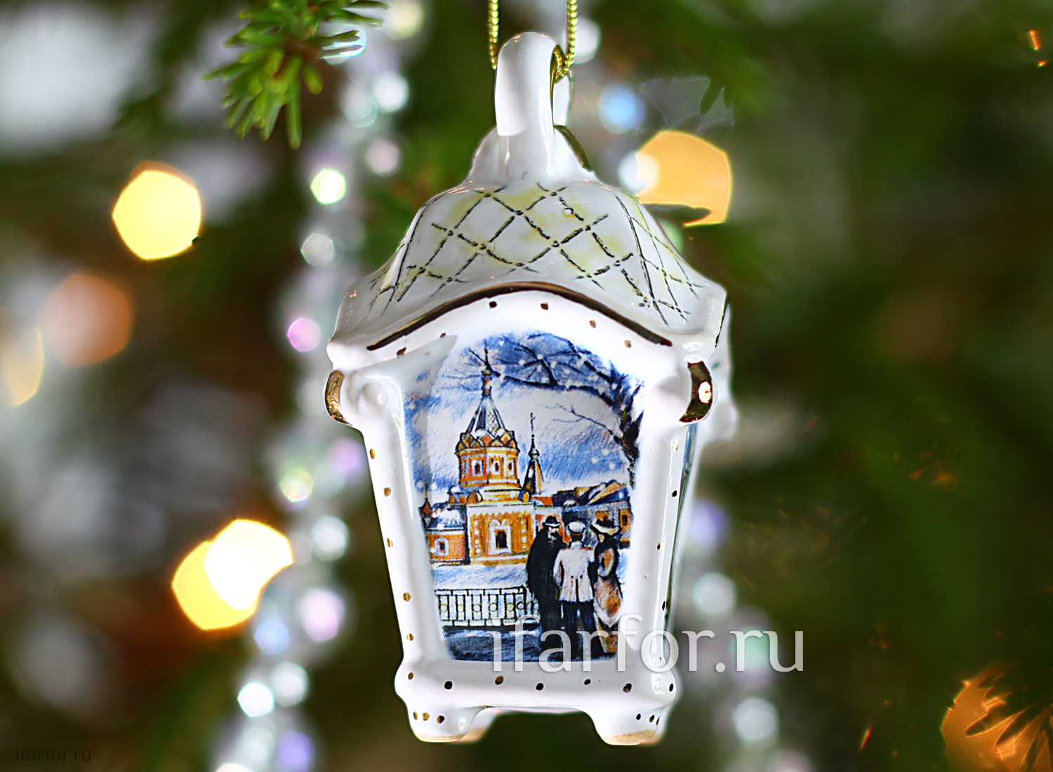 Елочная игрушка «Фонарик малый»