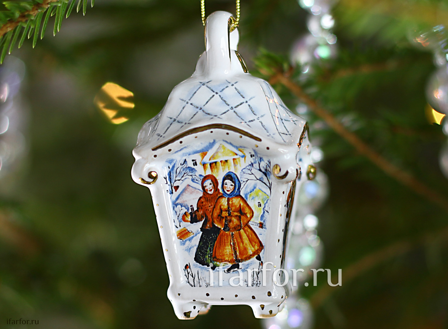 Елочная игрушка «Фонарик малый»