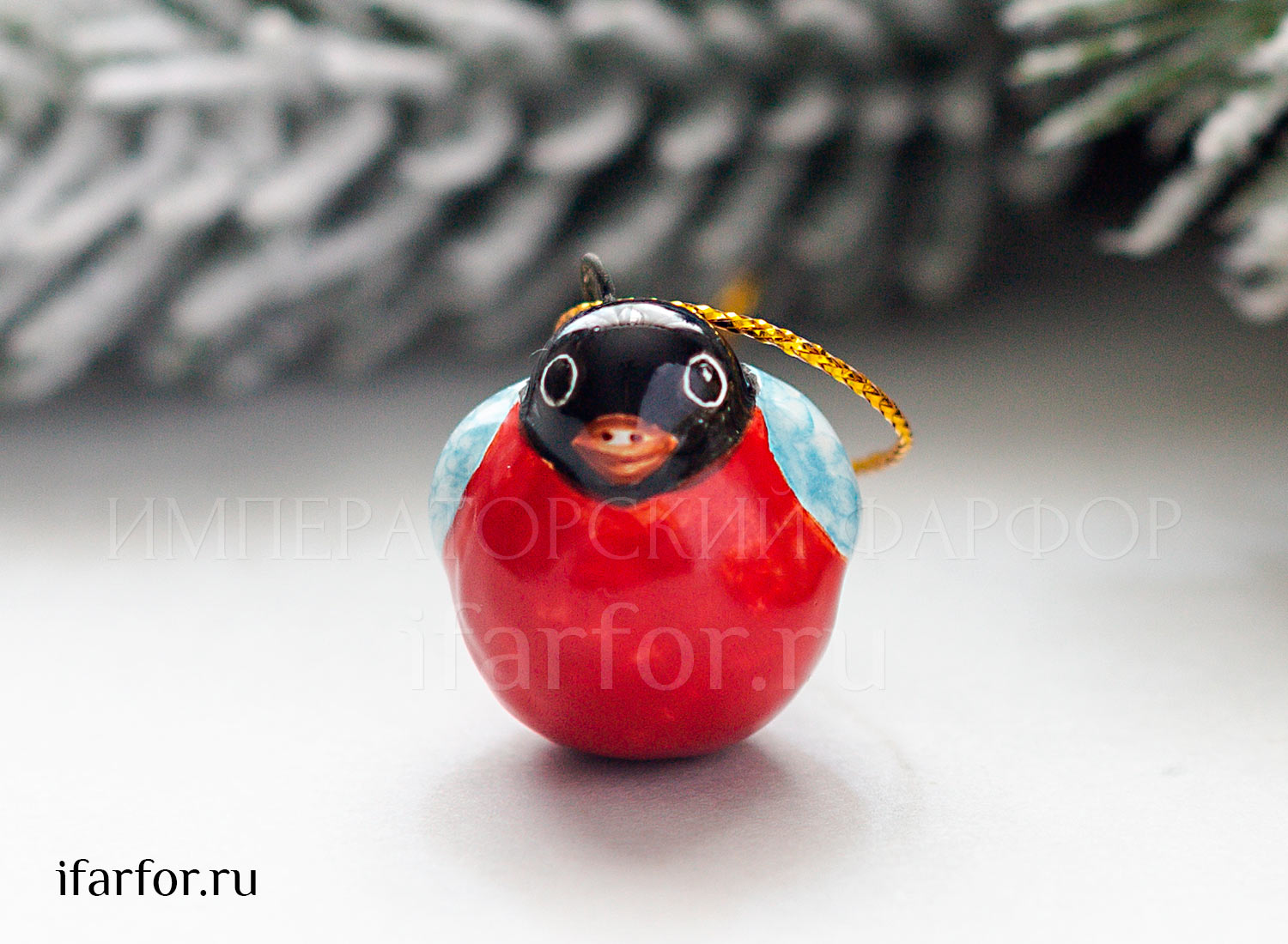 Елочная игрушка «Снегирь»