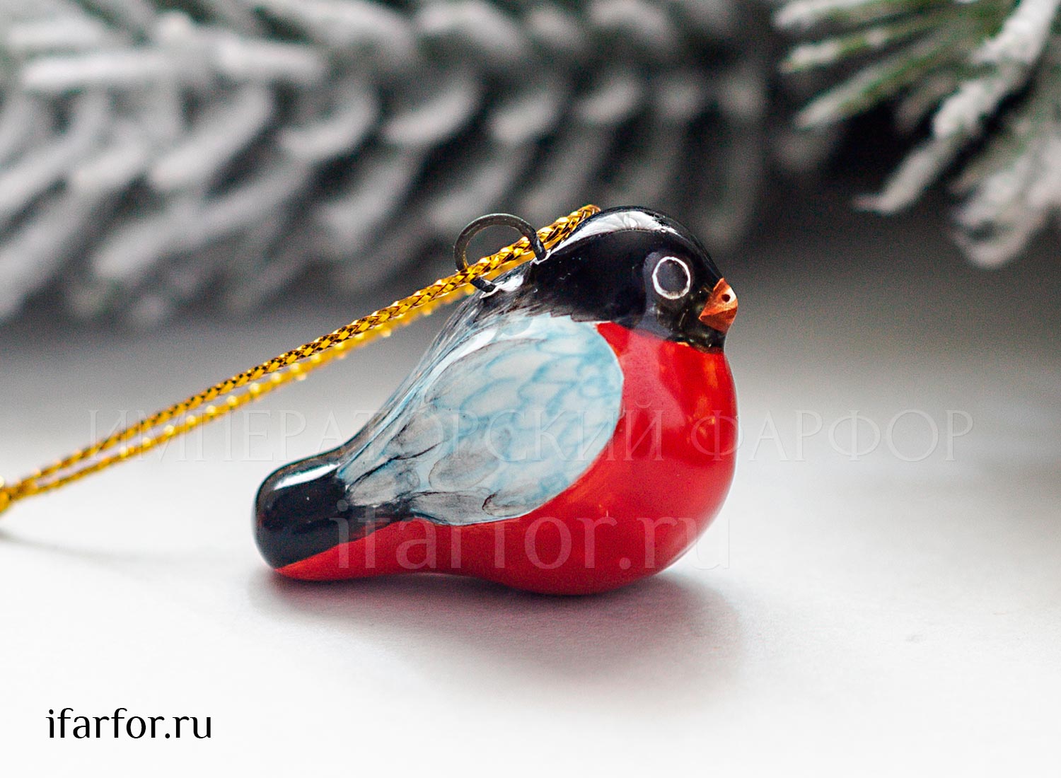Елочная игрушка «Снегирь»