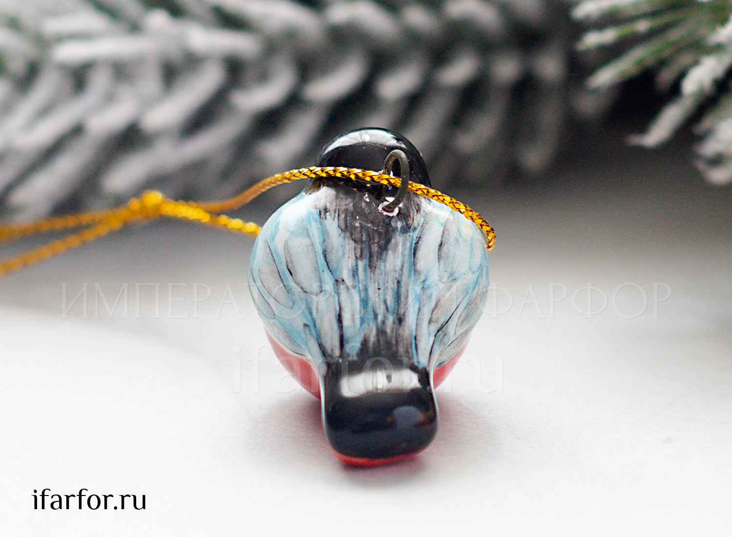 Елочная игрушка «Снегирь»