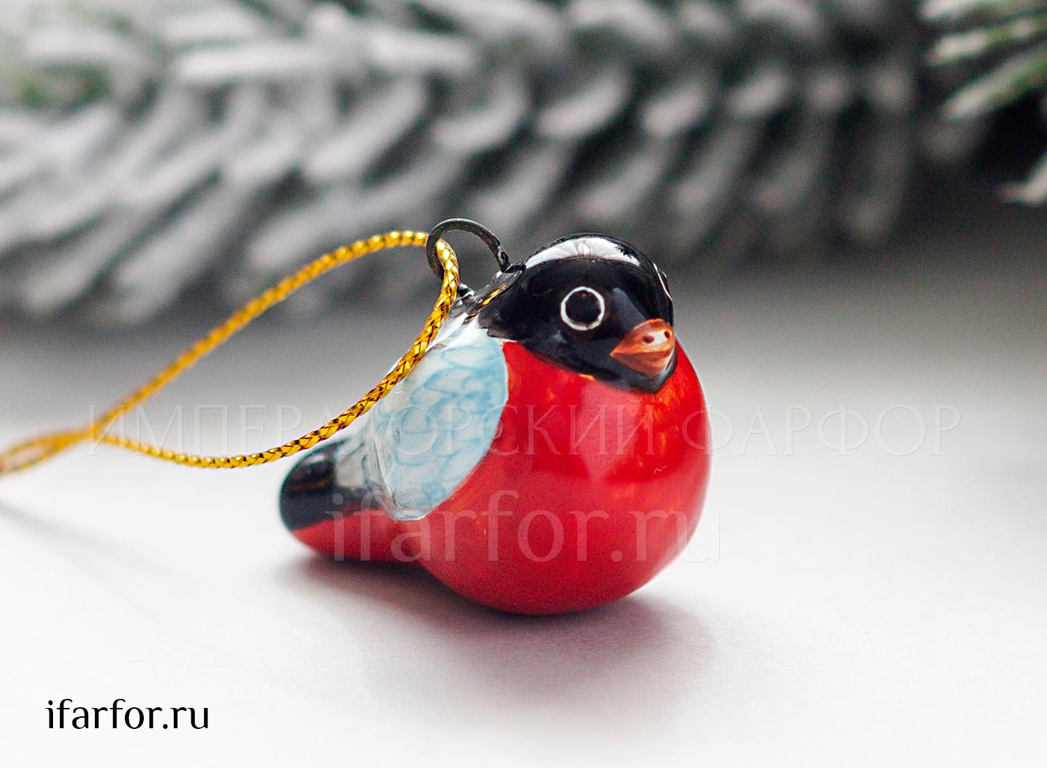 Елочная игрушка «Снегирь»