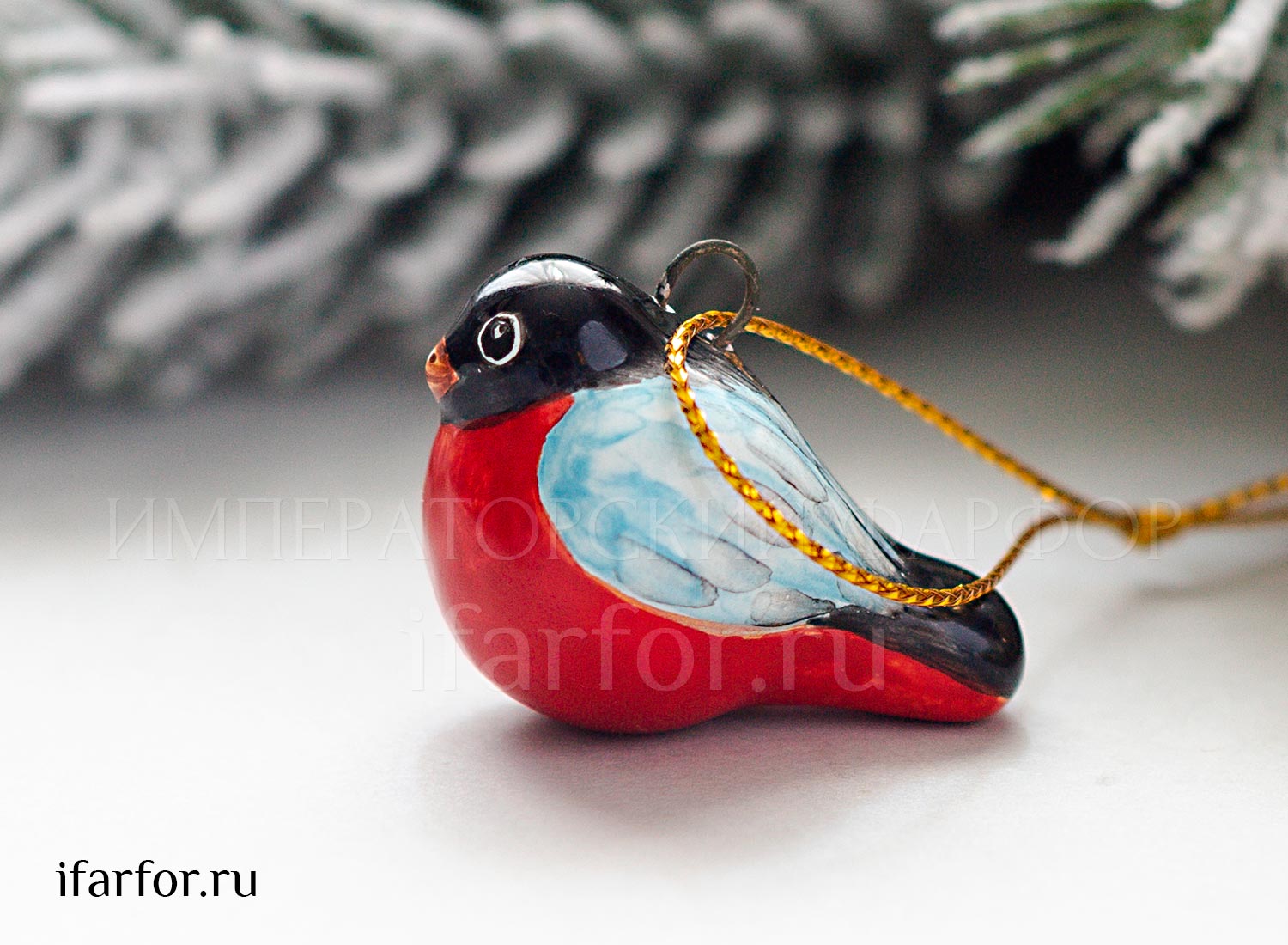Елочная игрушка «Снегирь»