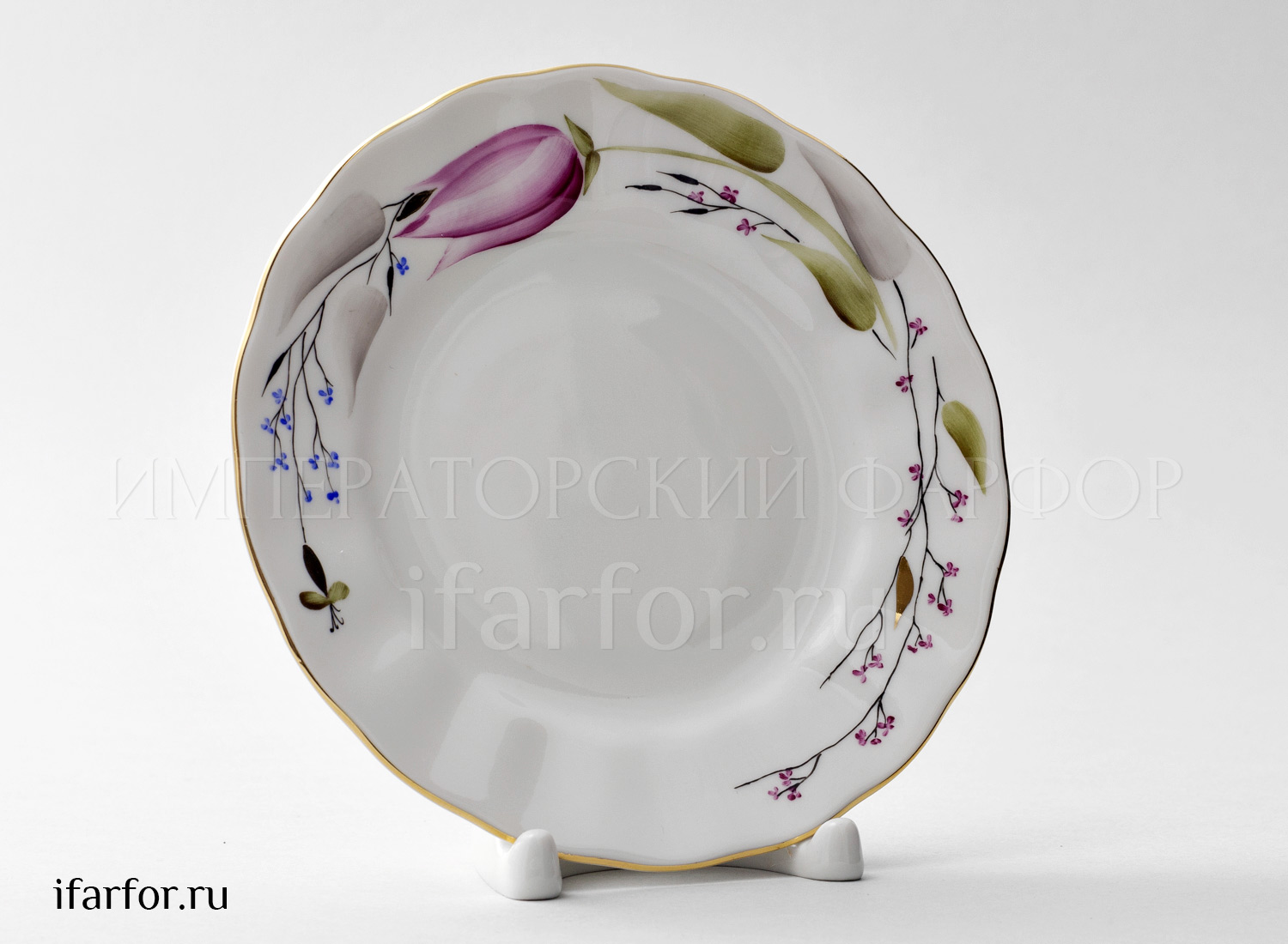 Тарелка мелкая «Розовые тюльпаны»