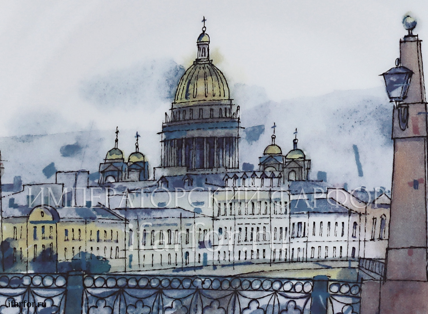 Тарелка декоративная «Санкт-Петербург. Поцелуев мост.»