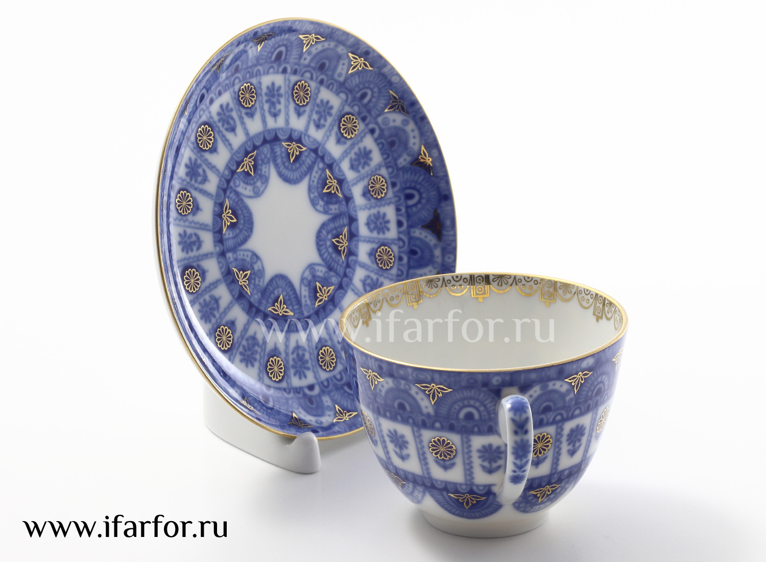 Чашка с блюдцем чайная «Арочки» 1/2