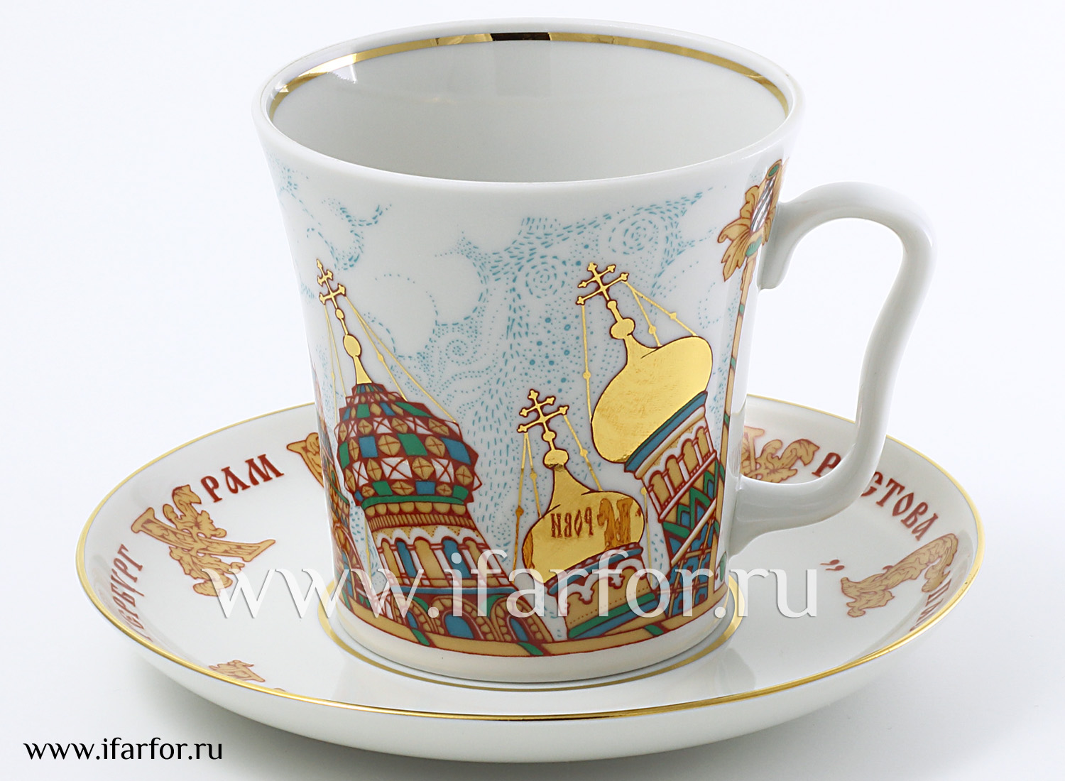 Бокал с блюдцем «Храм Спас-на-Крови» 1/2