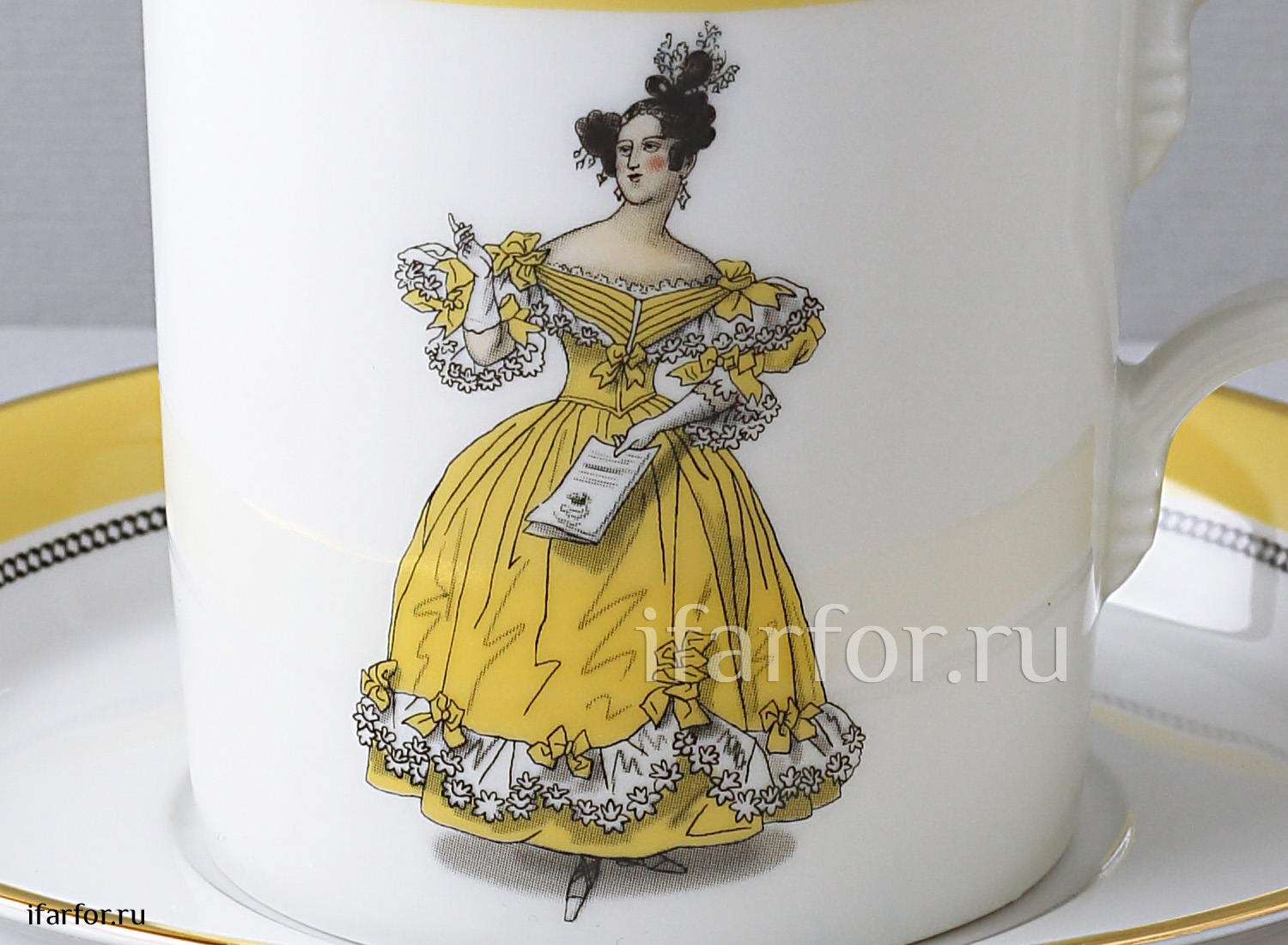 Чашка с блюдцем в подарочной коробке «Modes de Paris 1835» 1/2