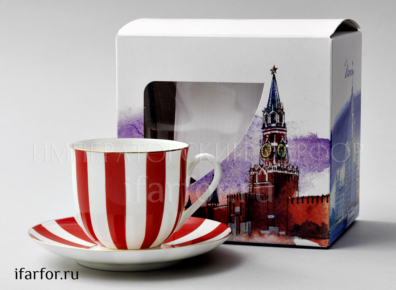 Чашка с блюдцем в подарочной коробке «Да и нет (красный)» 1/2