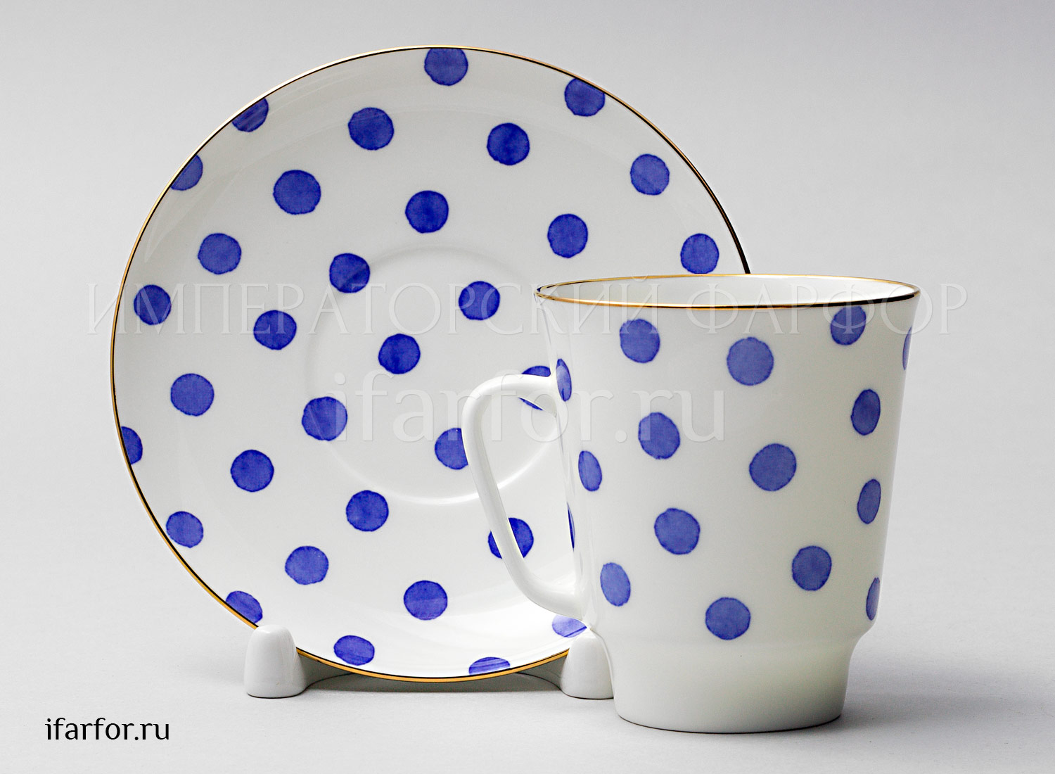 Чашка с блюдцем «Настроение. Polka dot» 1/2