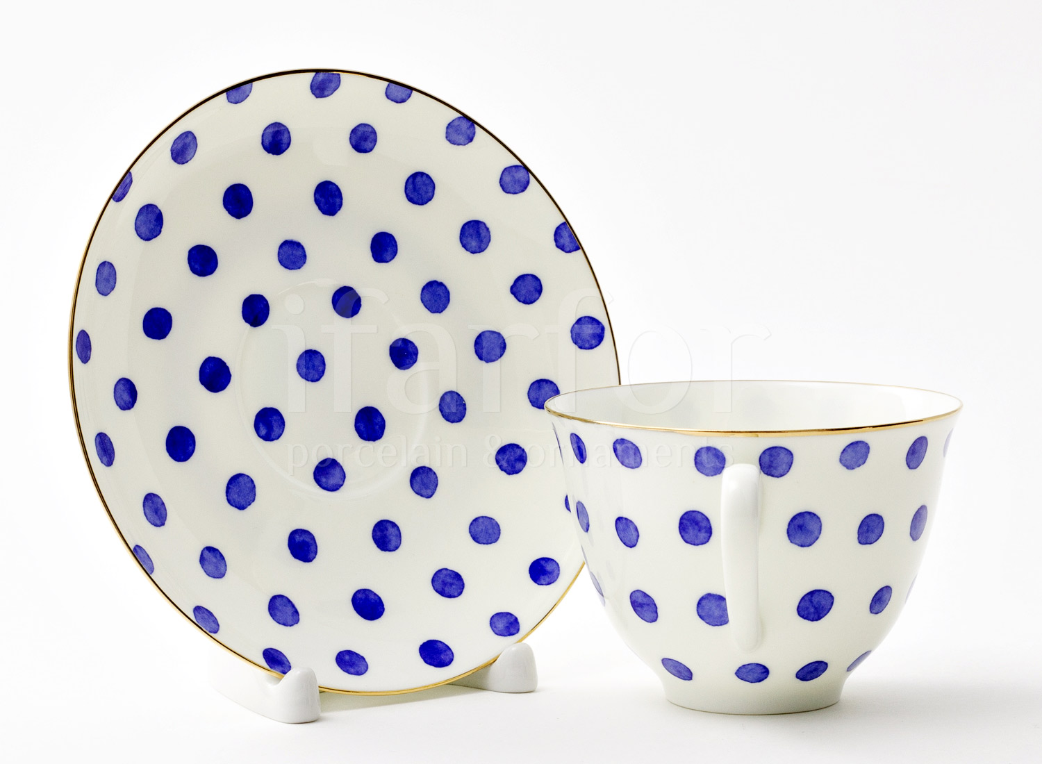 Чашка с блюдцем чайная «Настроение. Polka dot» 1/2