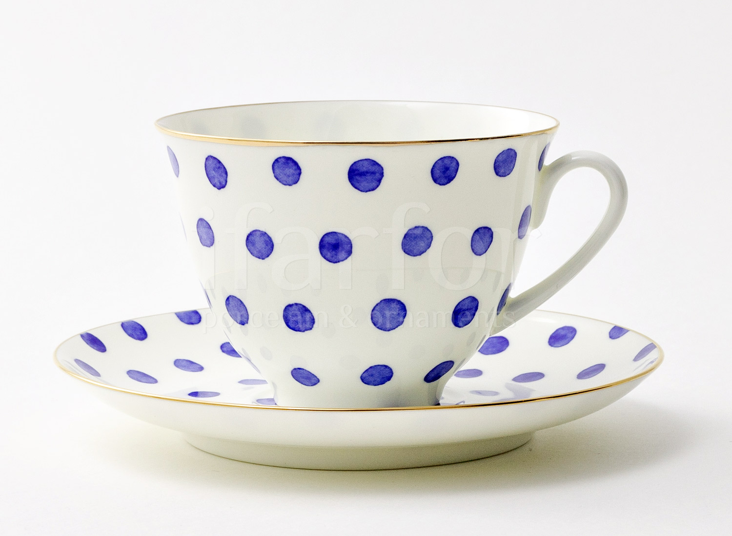 Чашка с блюдцем чайная «Настроение. Polka dot» 1/2