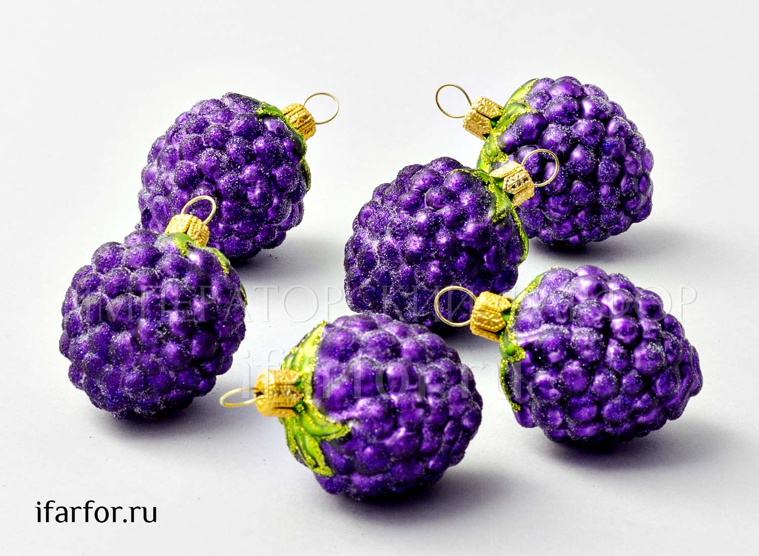 Елочная игрушка «Ежевика в банке (6шт.)»