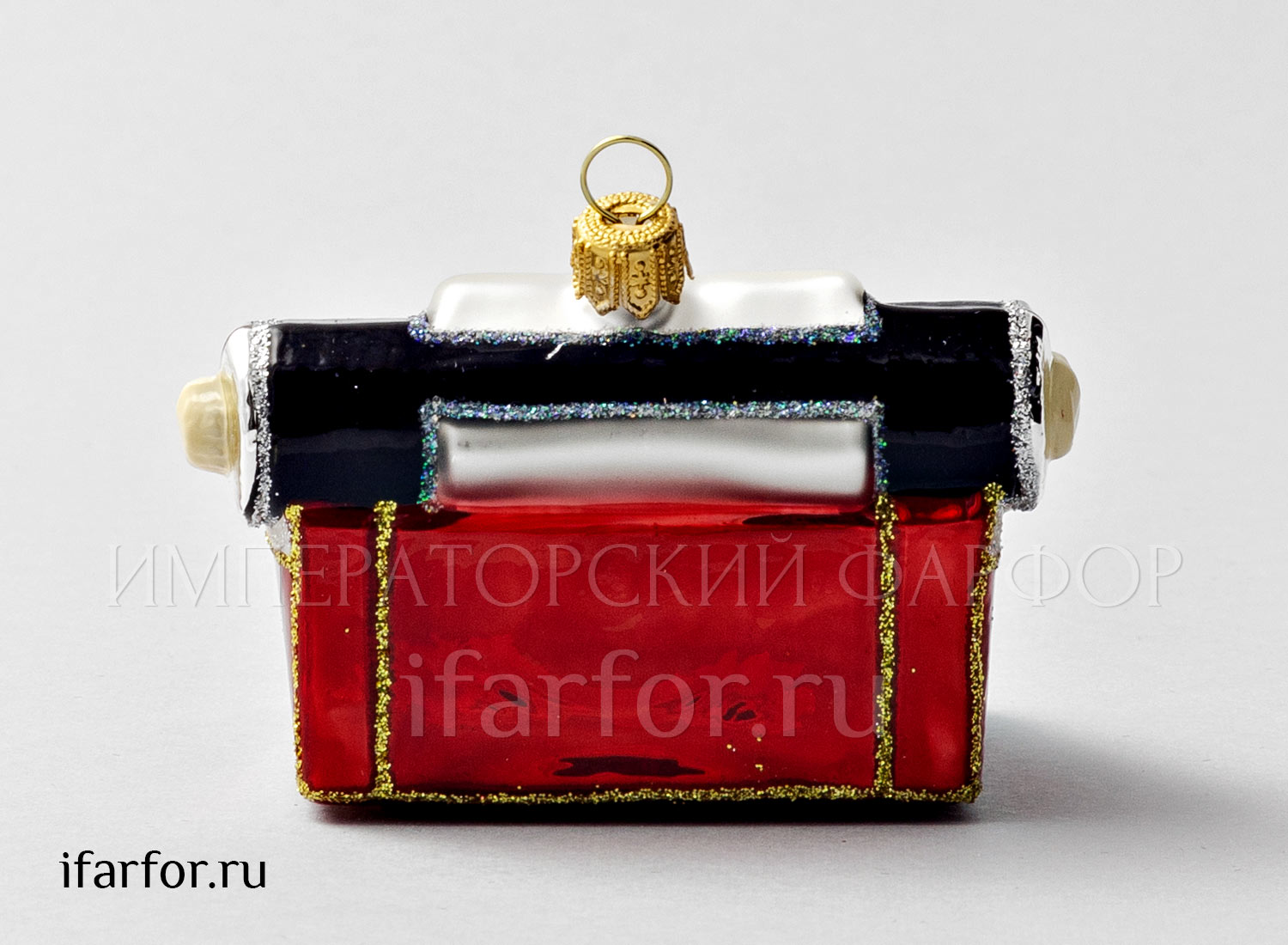 Елочная игрушка «Ретро Техника. Пишущая машинка красная»