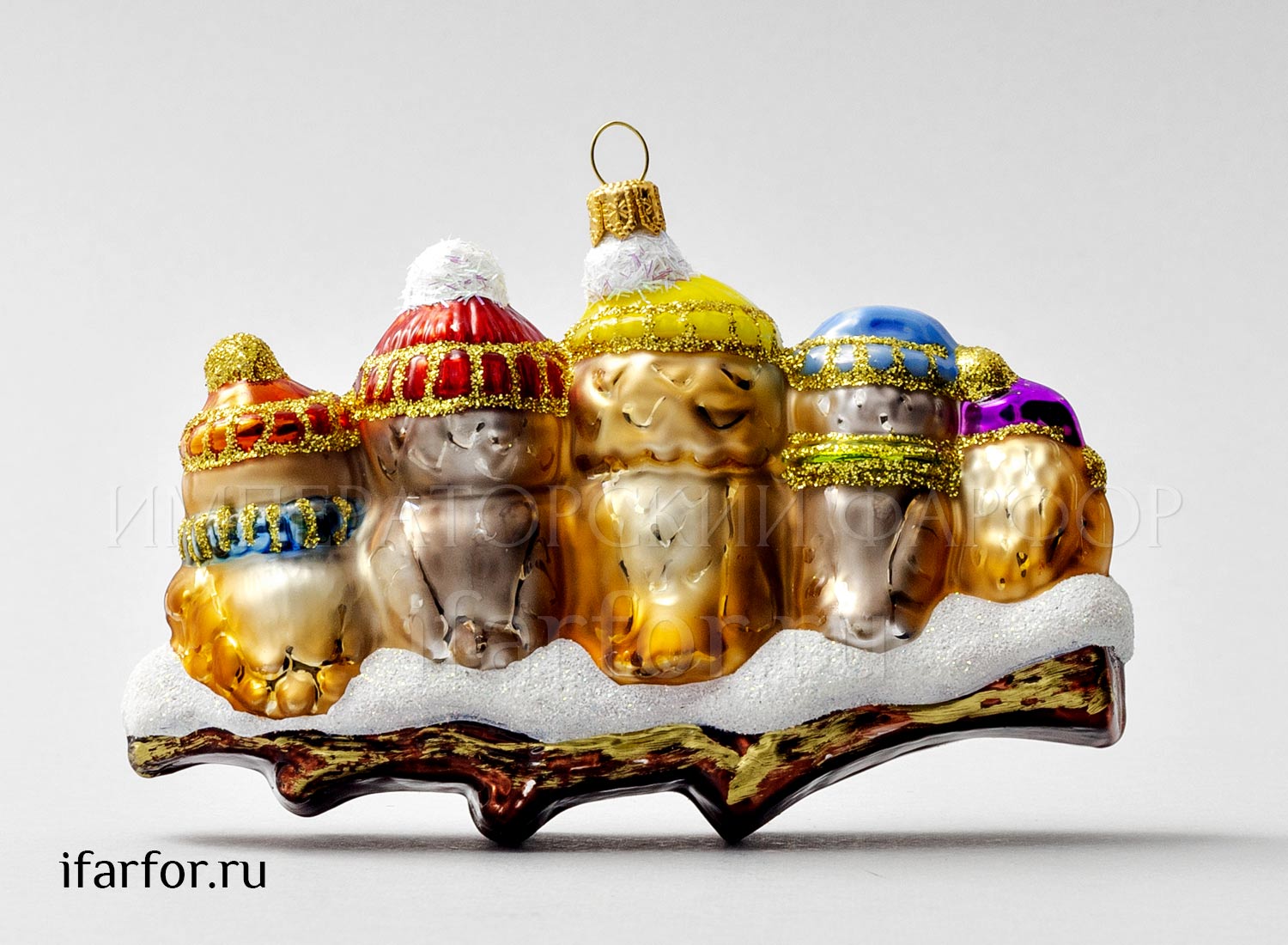 Елочная игрушка «Совиная семья»