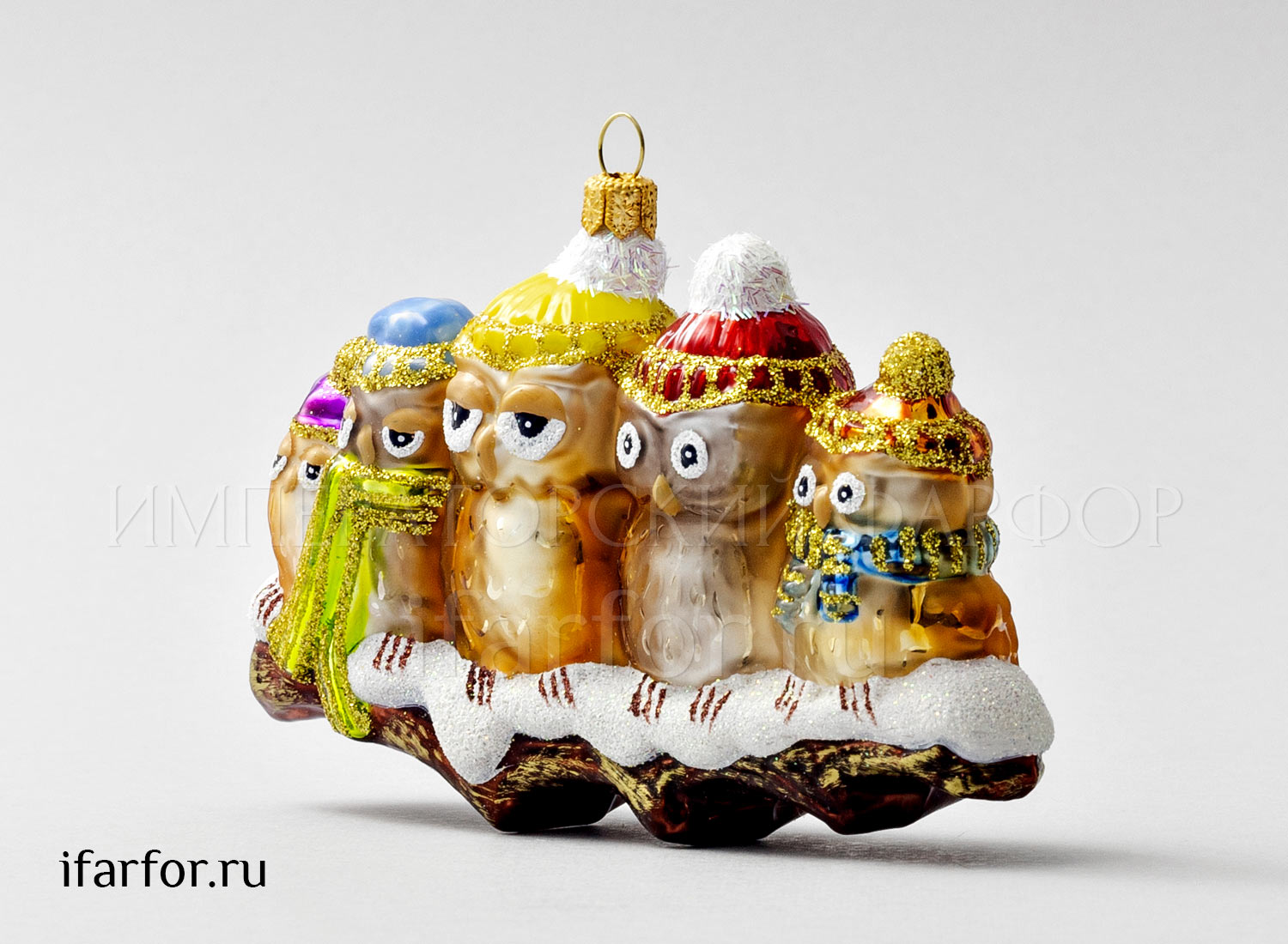 Елочная игрушка «Совиная семья»