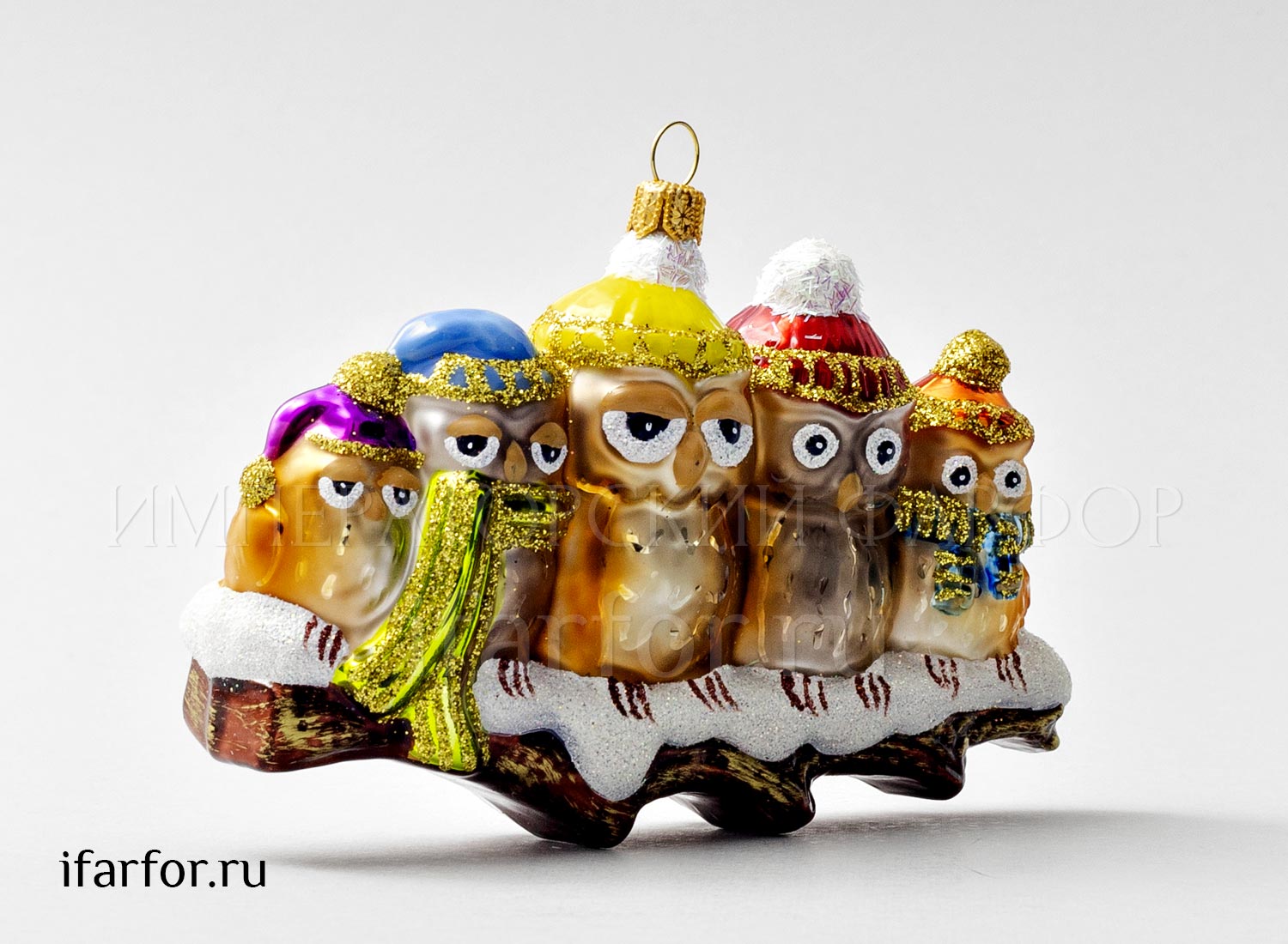 Елочная игрушка «Совиная семья»