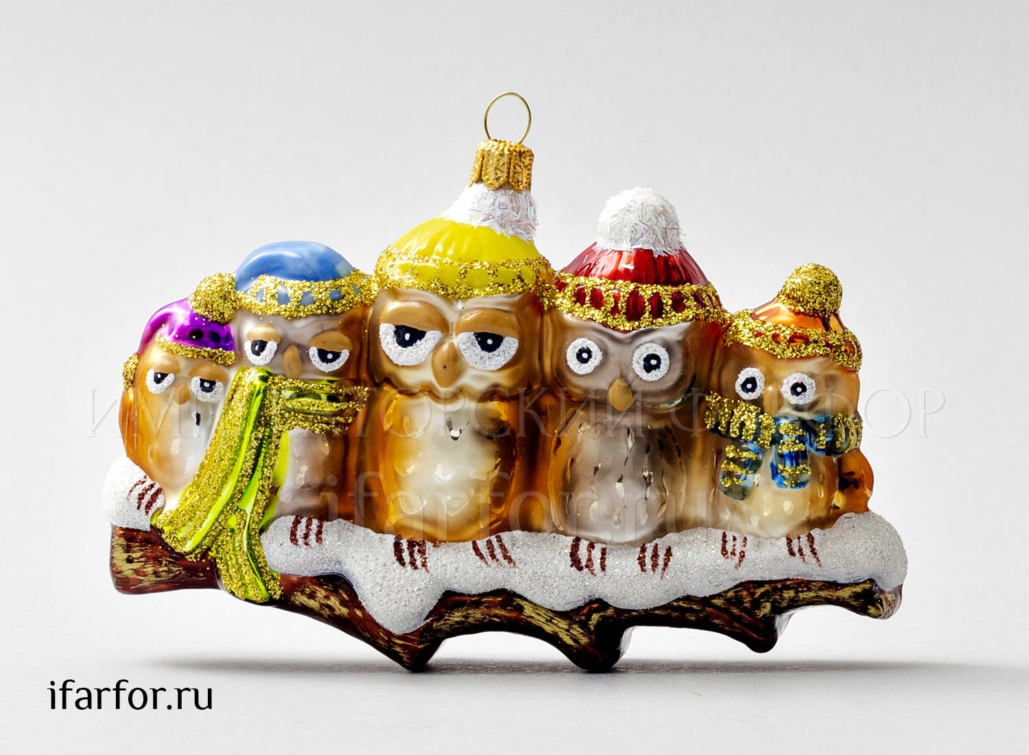 Елочная игрушка «Совиная семья»