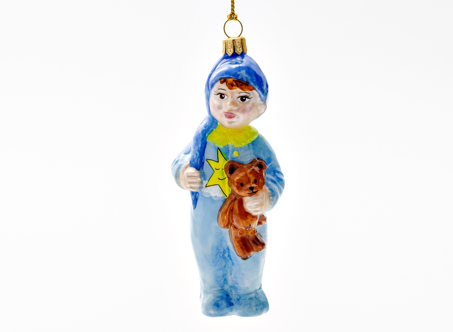 Елочная игрушка «Мальчик с плюшевым мишкой»