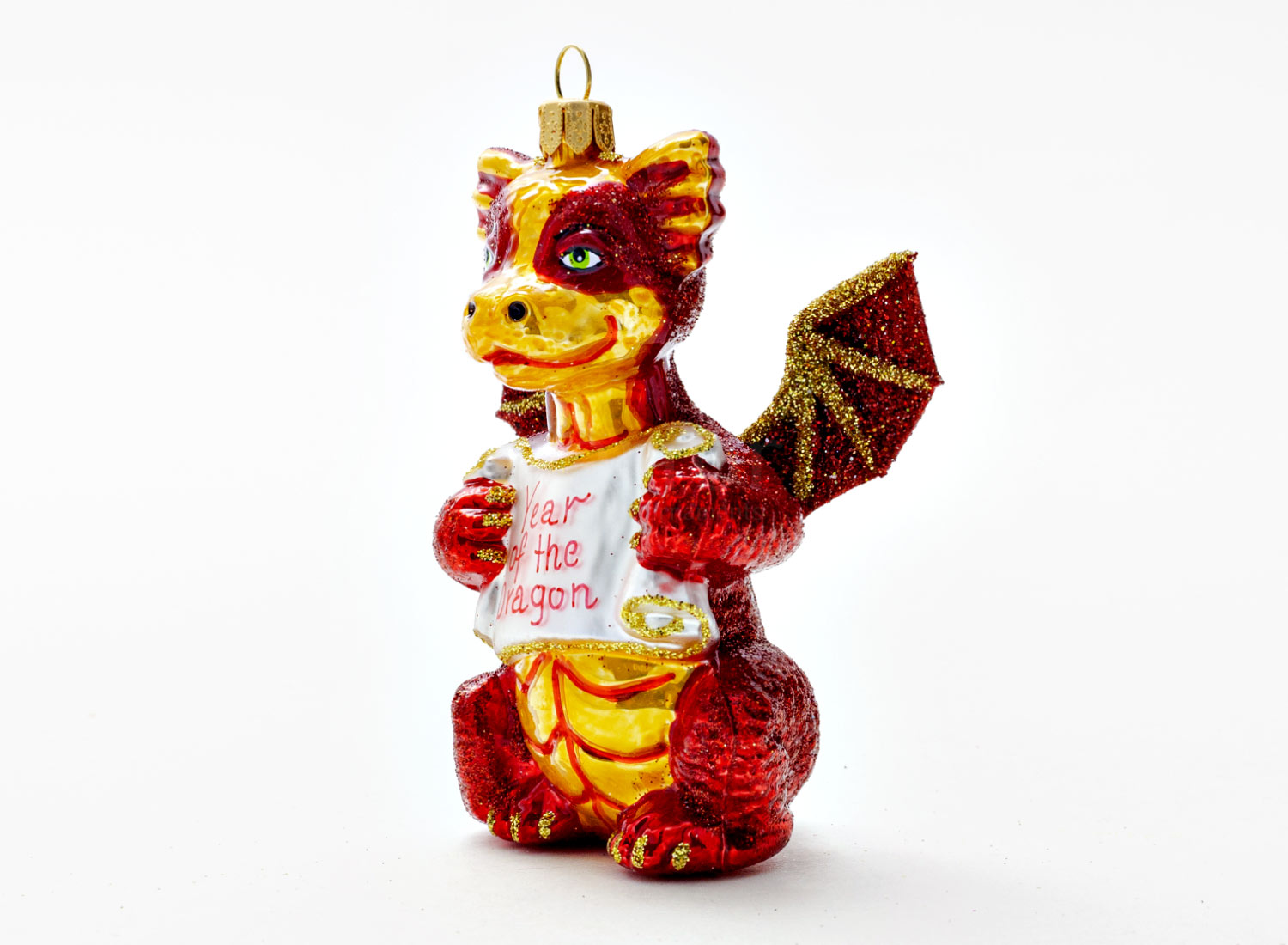 Елочная игрушка «Китайский дракон красный»