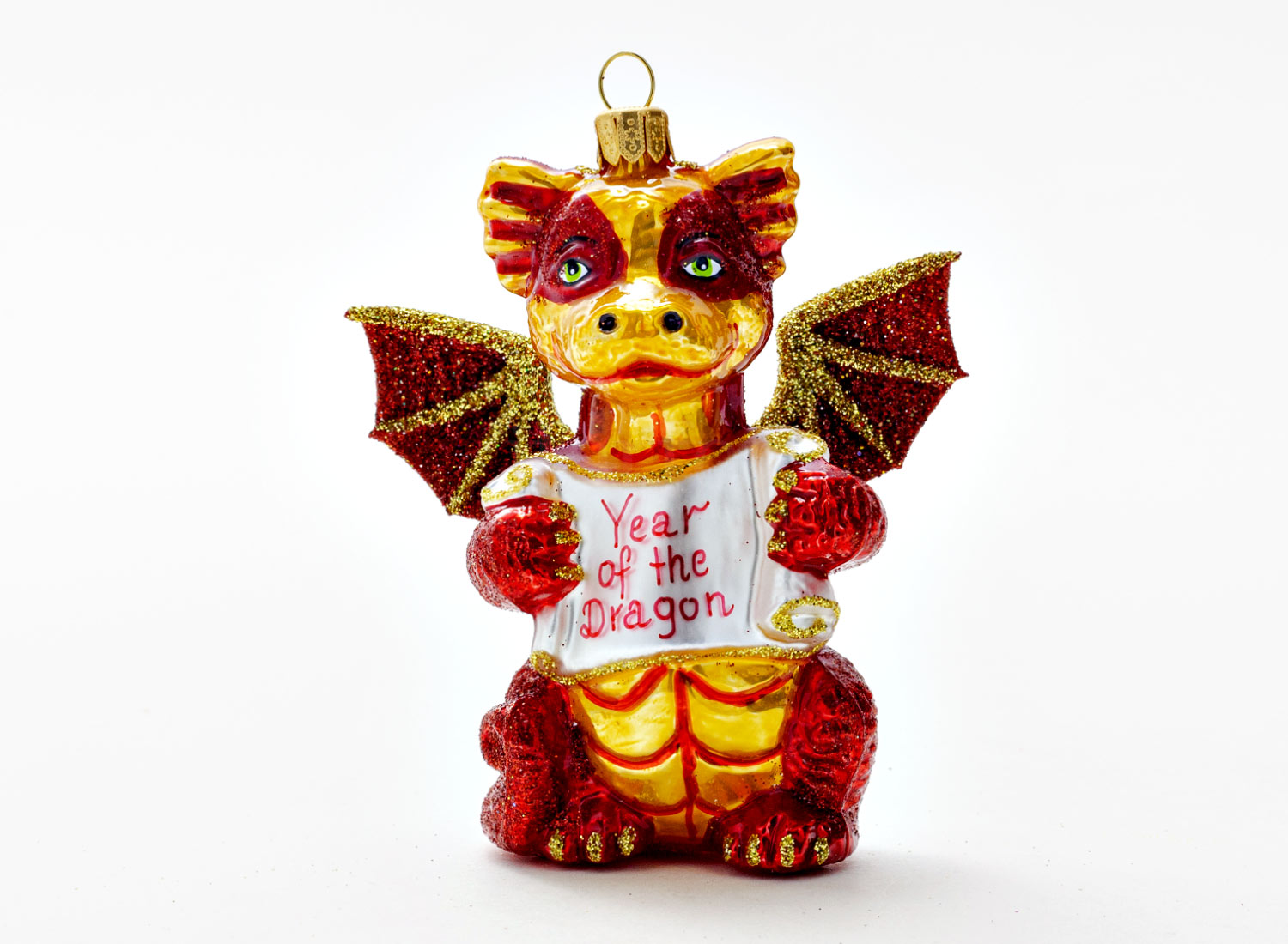 Елочная игрушка «Китайский дракон красный»