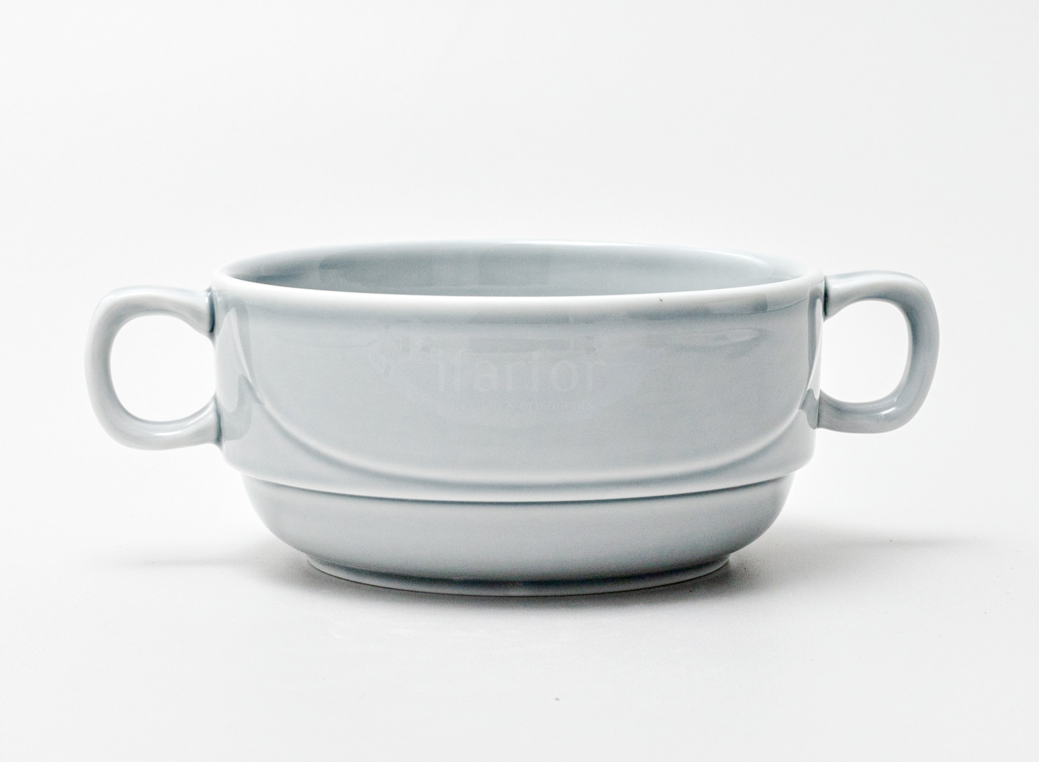 Чашка бульонная «Акварель (светло-серый)»