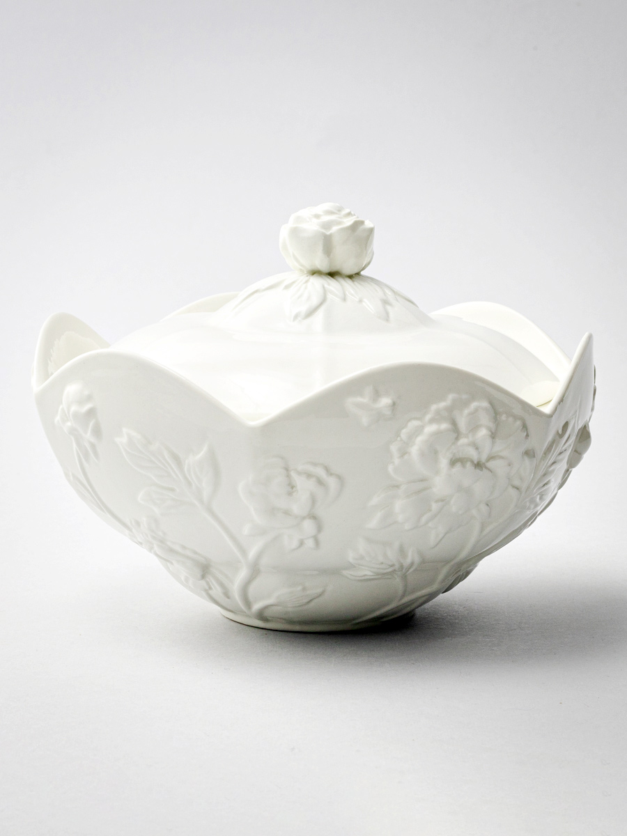 Конфетница «Цветочный рельеф Ivory»