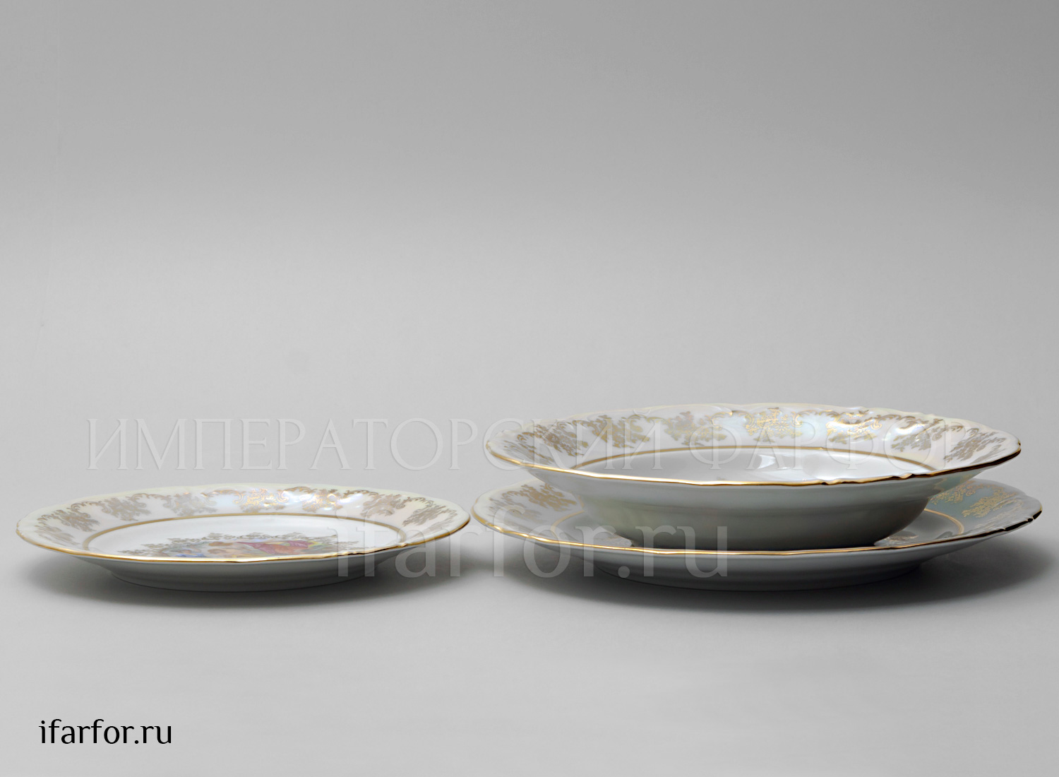 Набор тарелок столовый «Мадонна Перламутр» 6/18