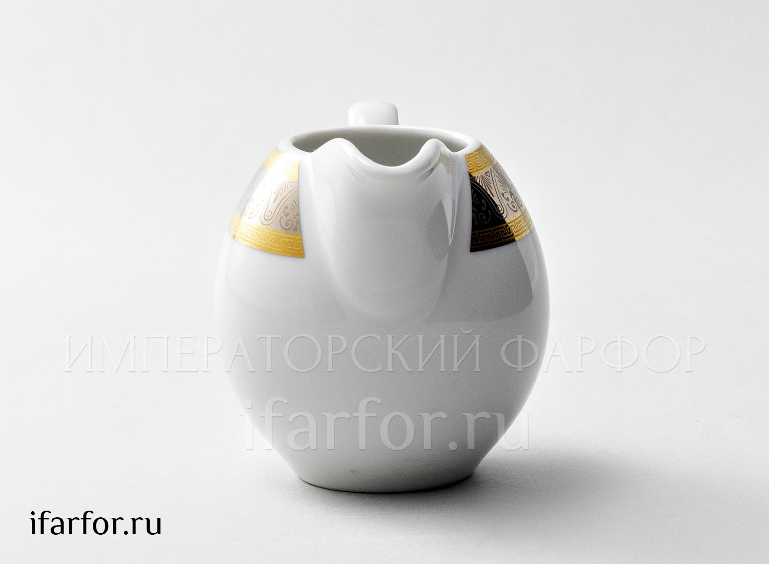 Сливочник «Широкий кант платина золото»