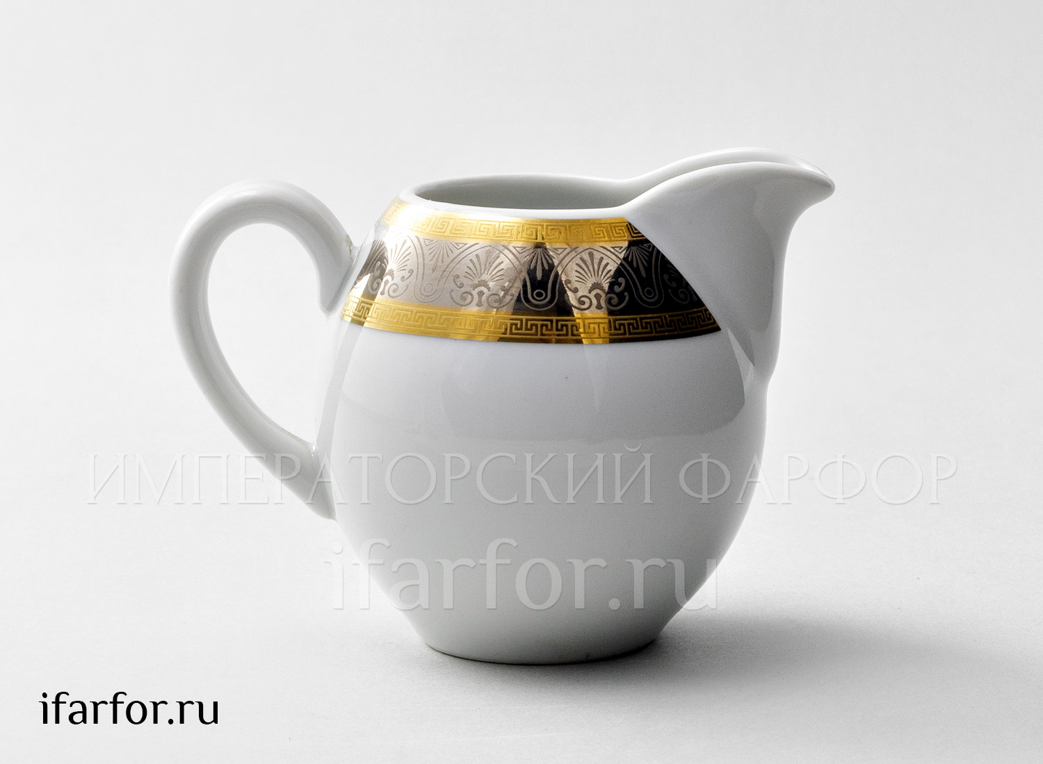 Сливочник «Широкий кант платина золото»