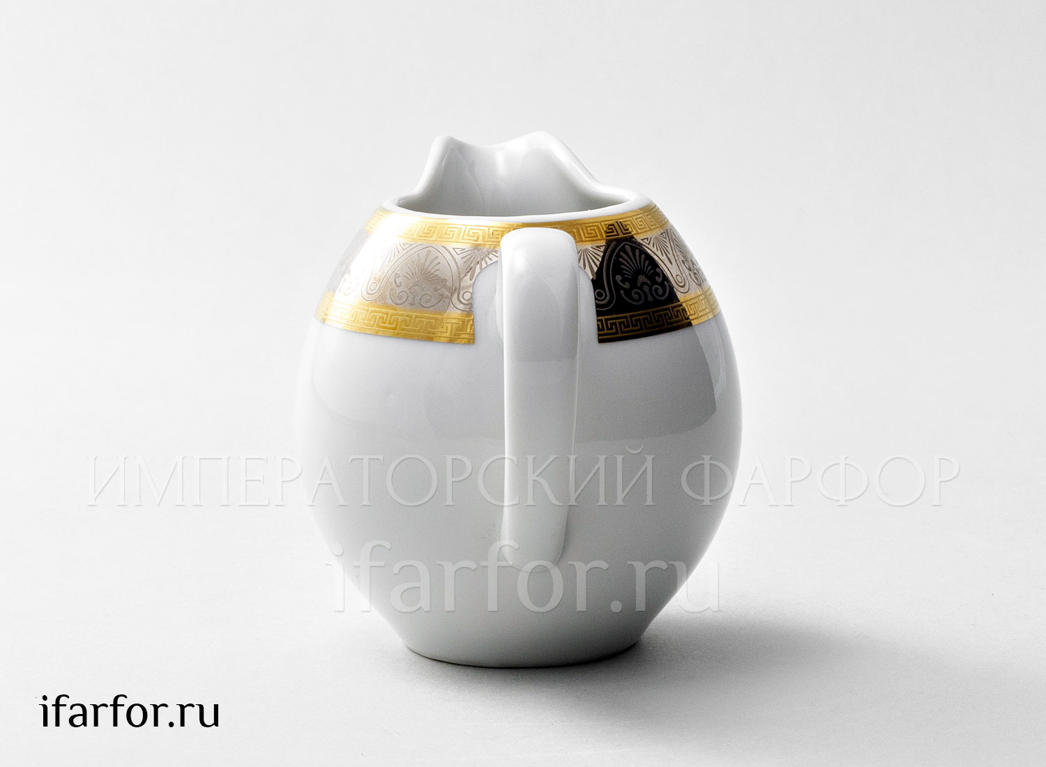 Сливочник «Широкий кант платина золото»