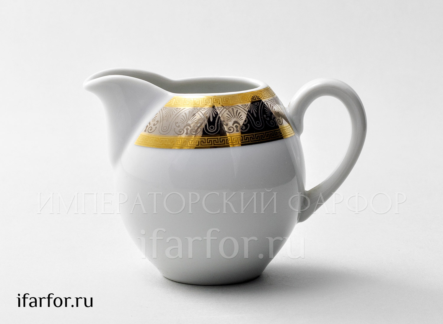 Сливочник «Широкий кант платина золото»