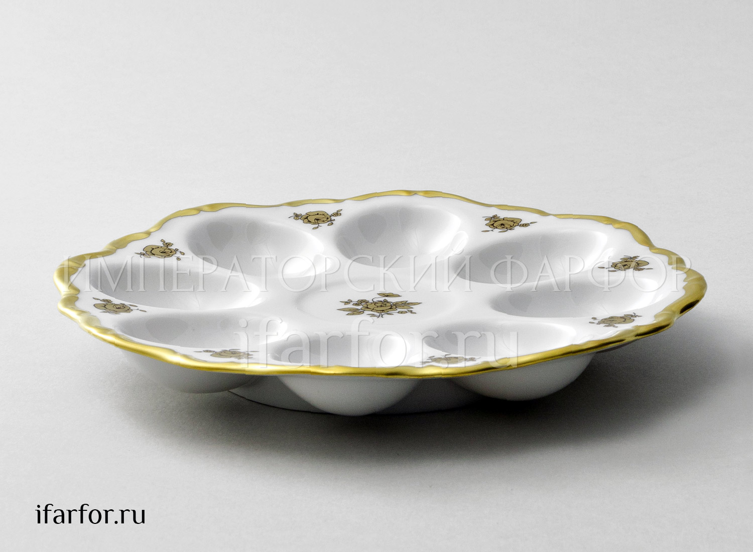 Поднос для яиц «Корона Золотая роза»
