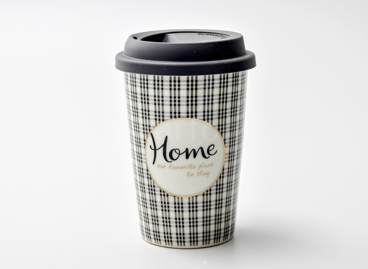 Термокружка «Home our favorite place to stay (черная)» 1/2