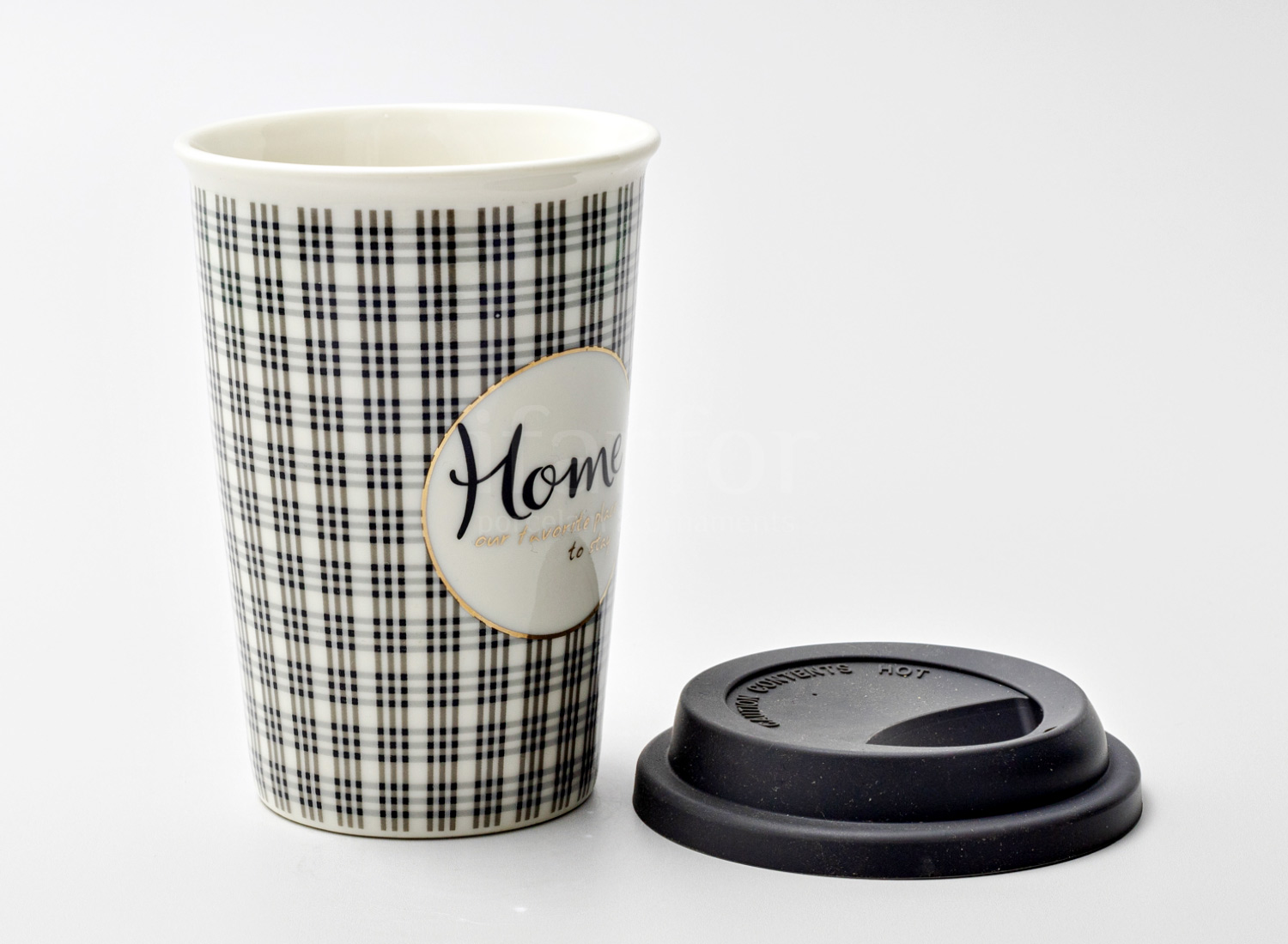 Термокружка «Home our favorite place to stay (черная)» 1/2
