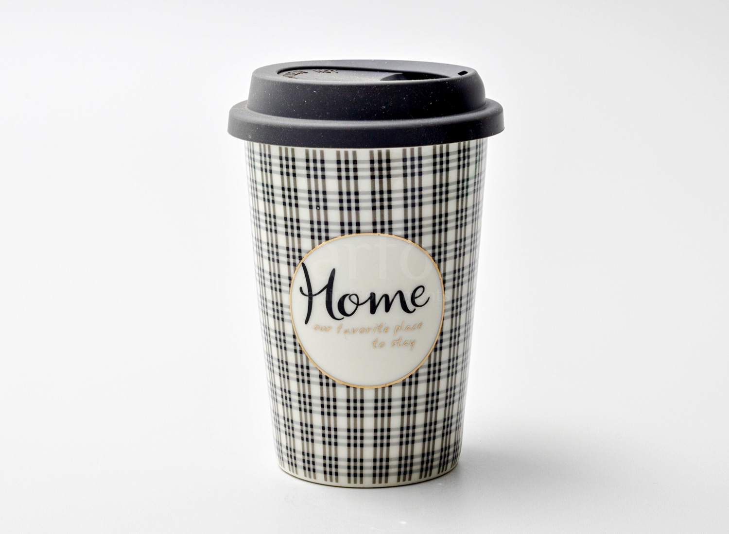 Термокружка «Home our favorite place to stay (черная)» 1/2