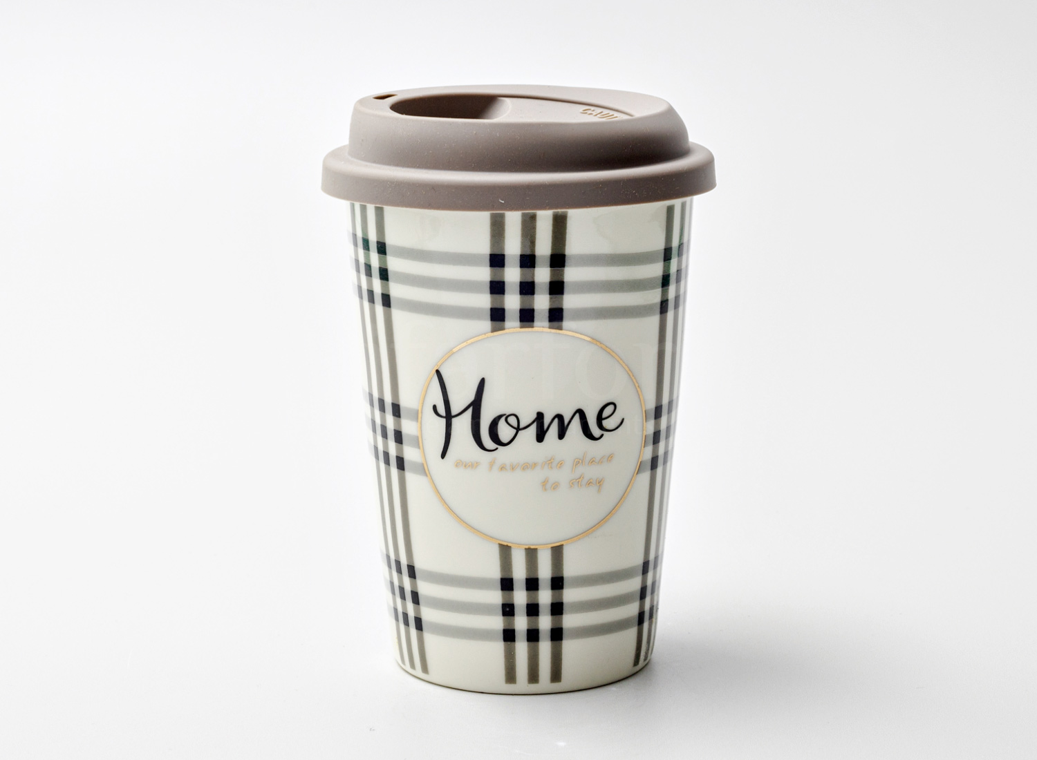 Термокружка «Home our favorite place to stay (бежевая)» 1/2
