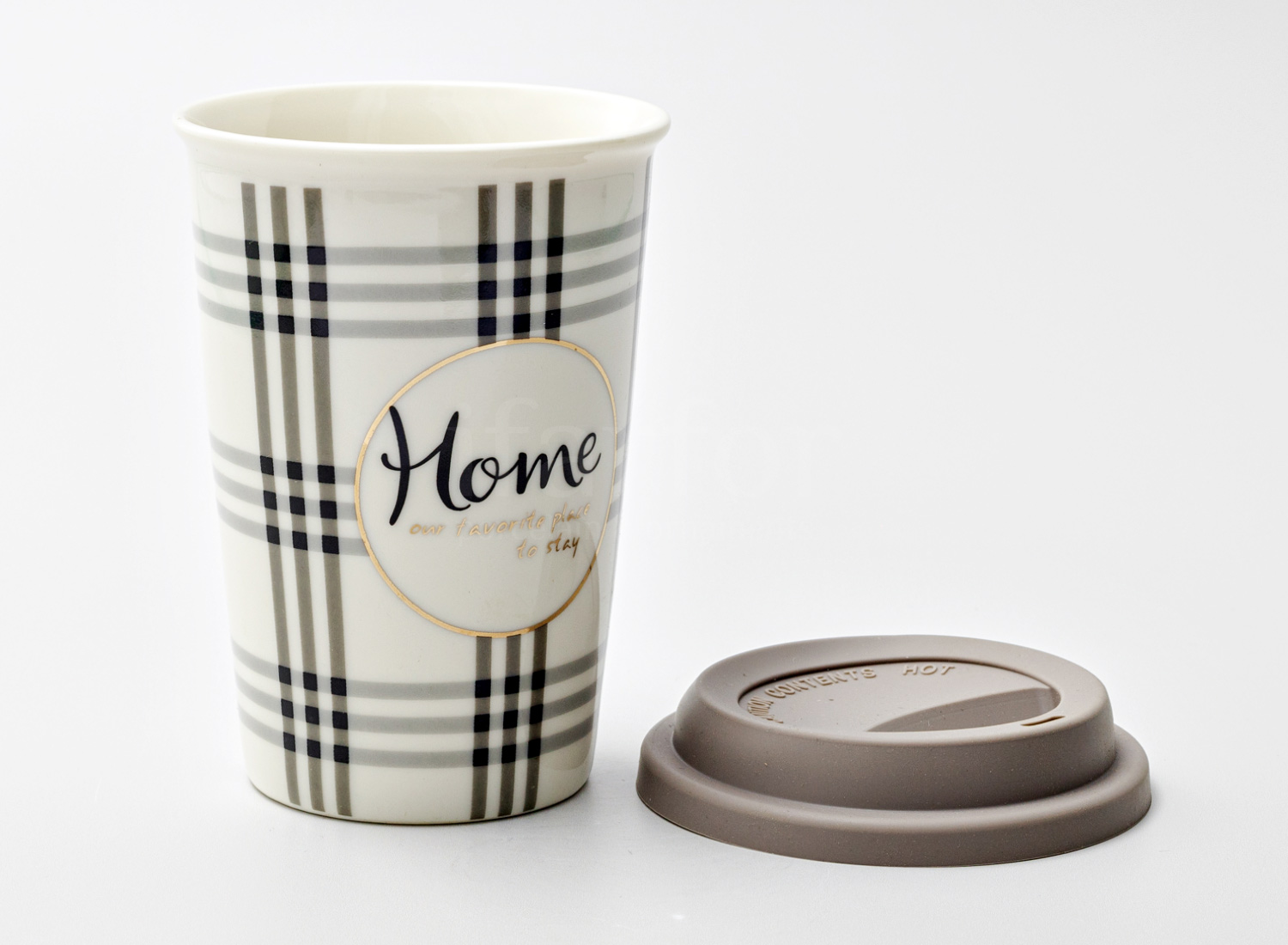 Термокружка «Home our favorite place to stay (бежевая)» 1/2