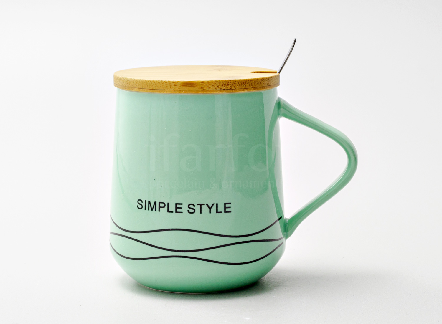 Кружка с крышкой и ложкой «SIMPLE STYLE»